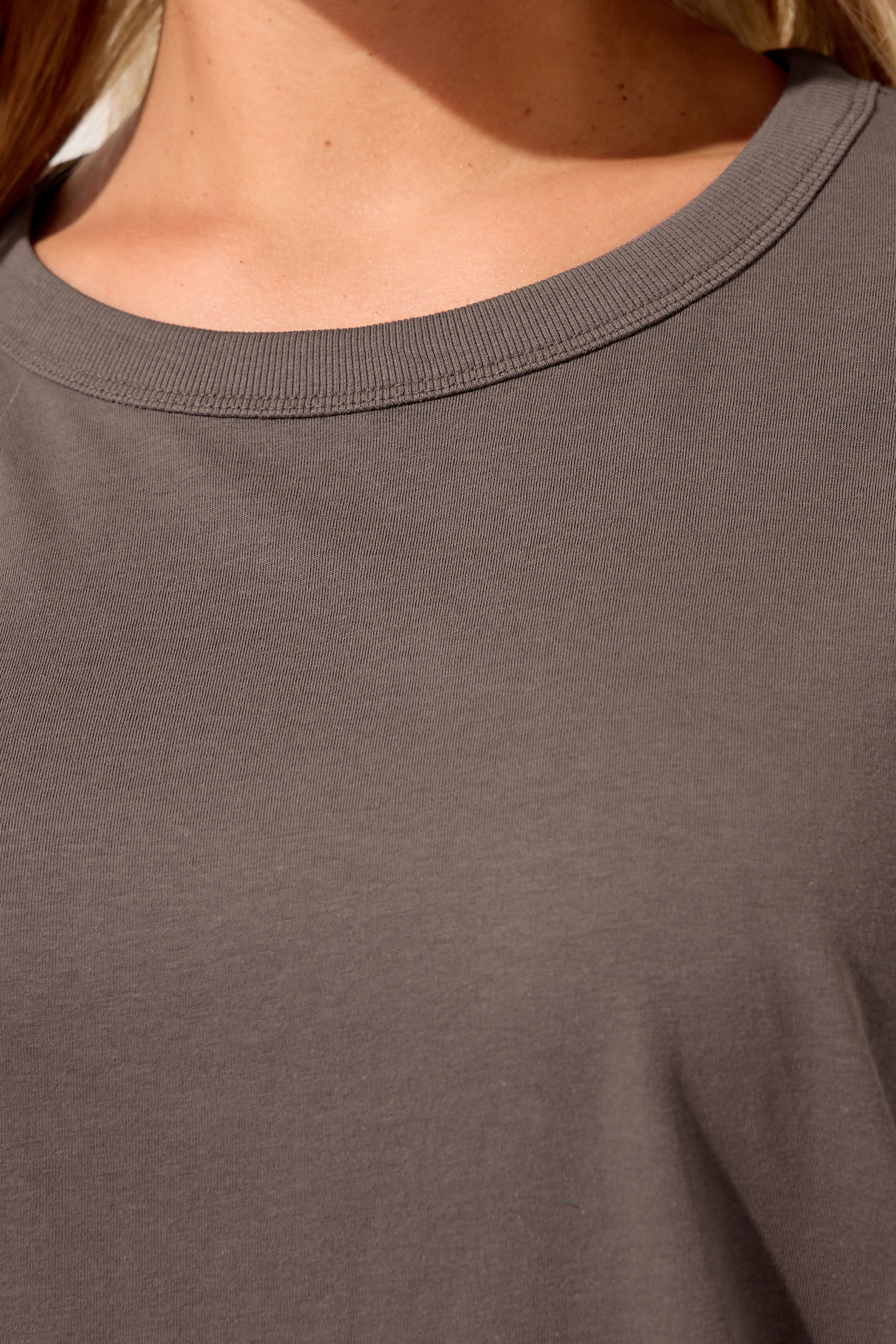 YOURS Plus Size Brown Oversized Boxy T-Shirt | Yours Clothing 4