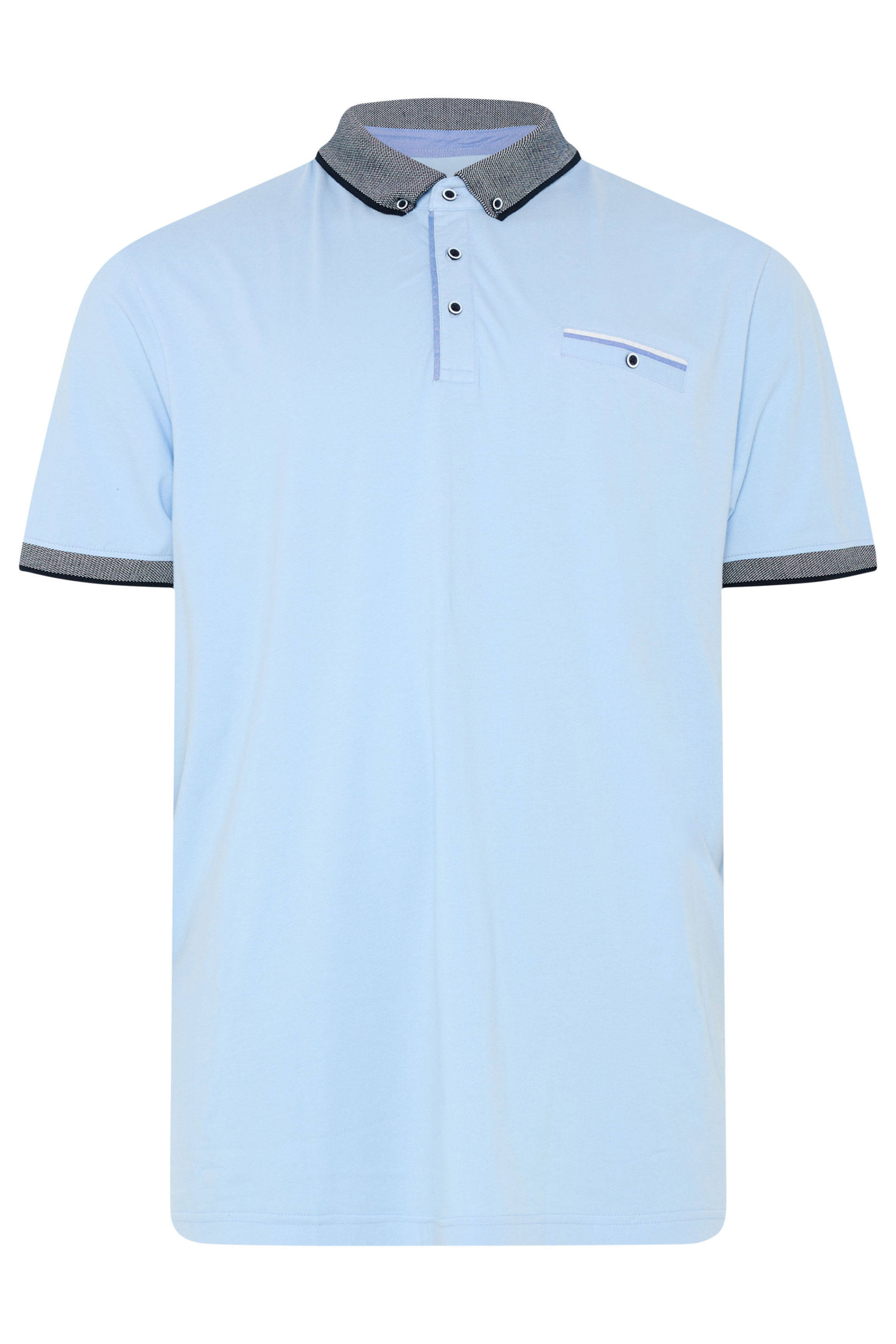 BadRhino Big & Tall Blue Chambray Pocket Polo Shirt | BadRhino 7
