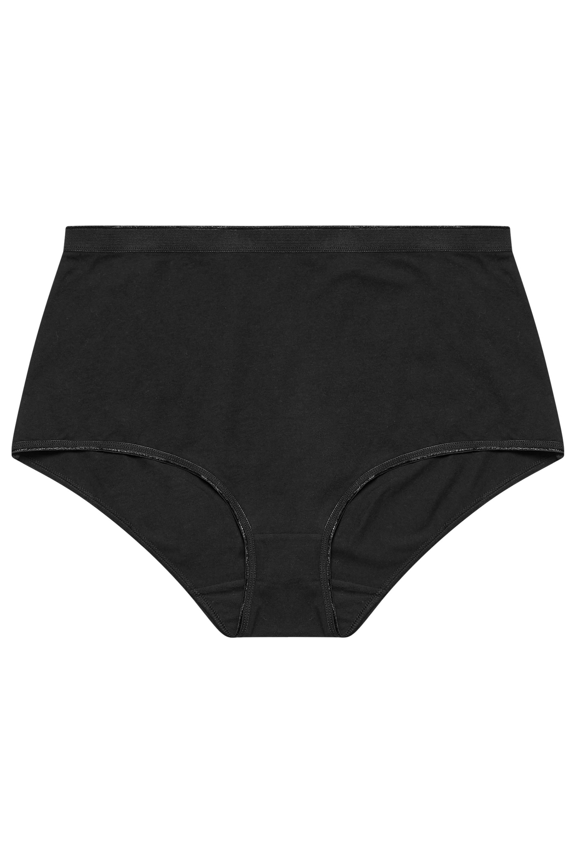 YOURSET 5 PACK Plus Size Black & White Floral Print Full Briefs | Yours Clothing 10