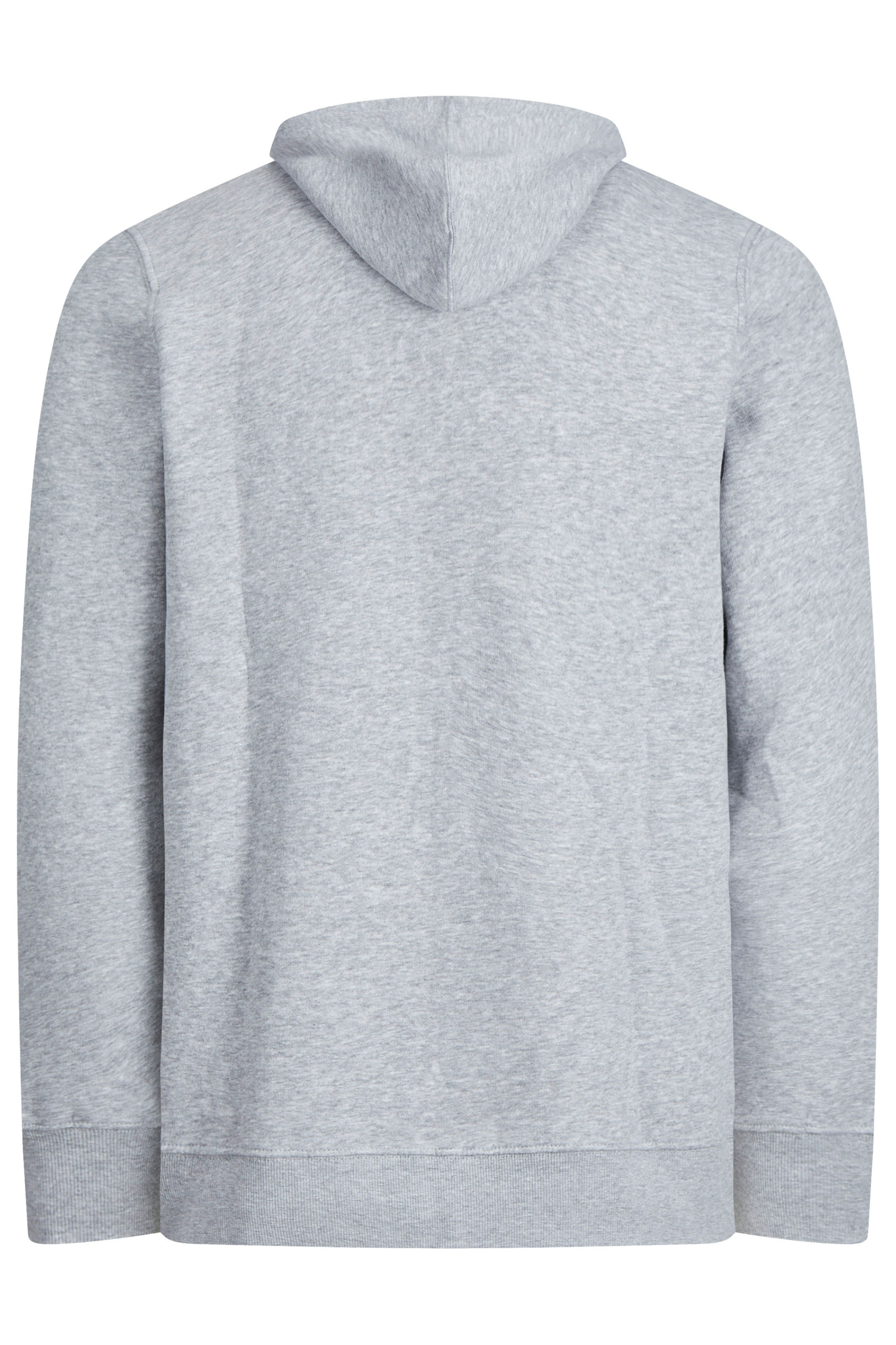 JACK & JONES Big & Tall Grey Zip Through Hoodie | BadRhino 2