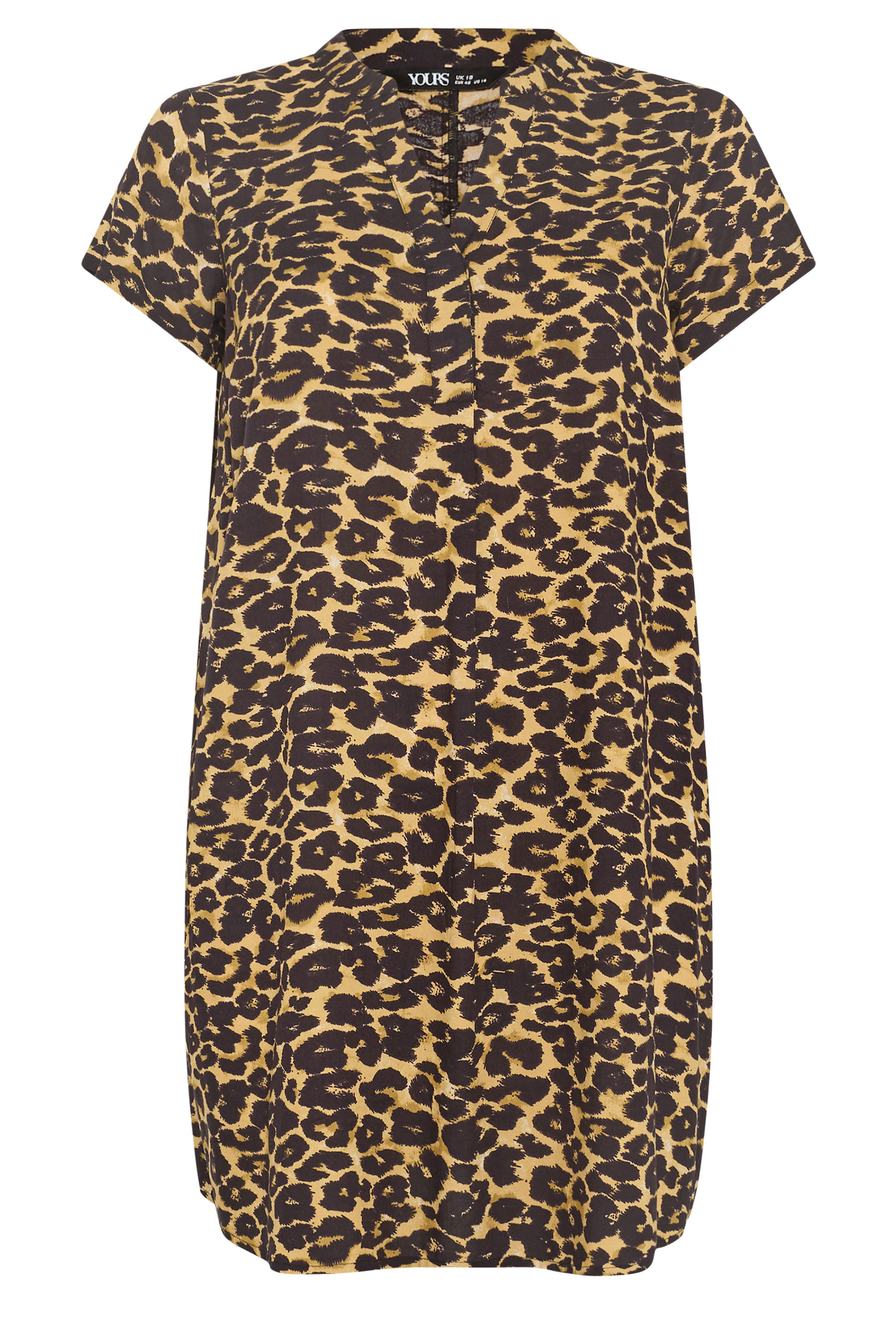 YOURS Plus Size Black Leopard Pleat Front Dress | Yours Clothing 5