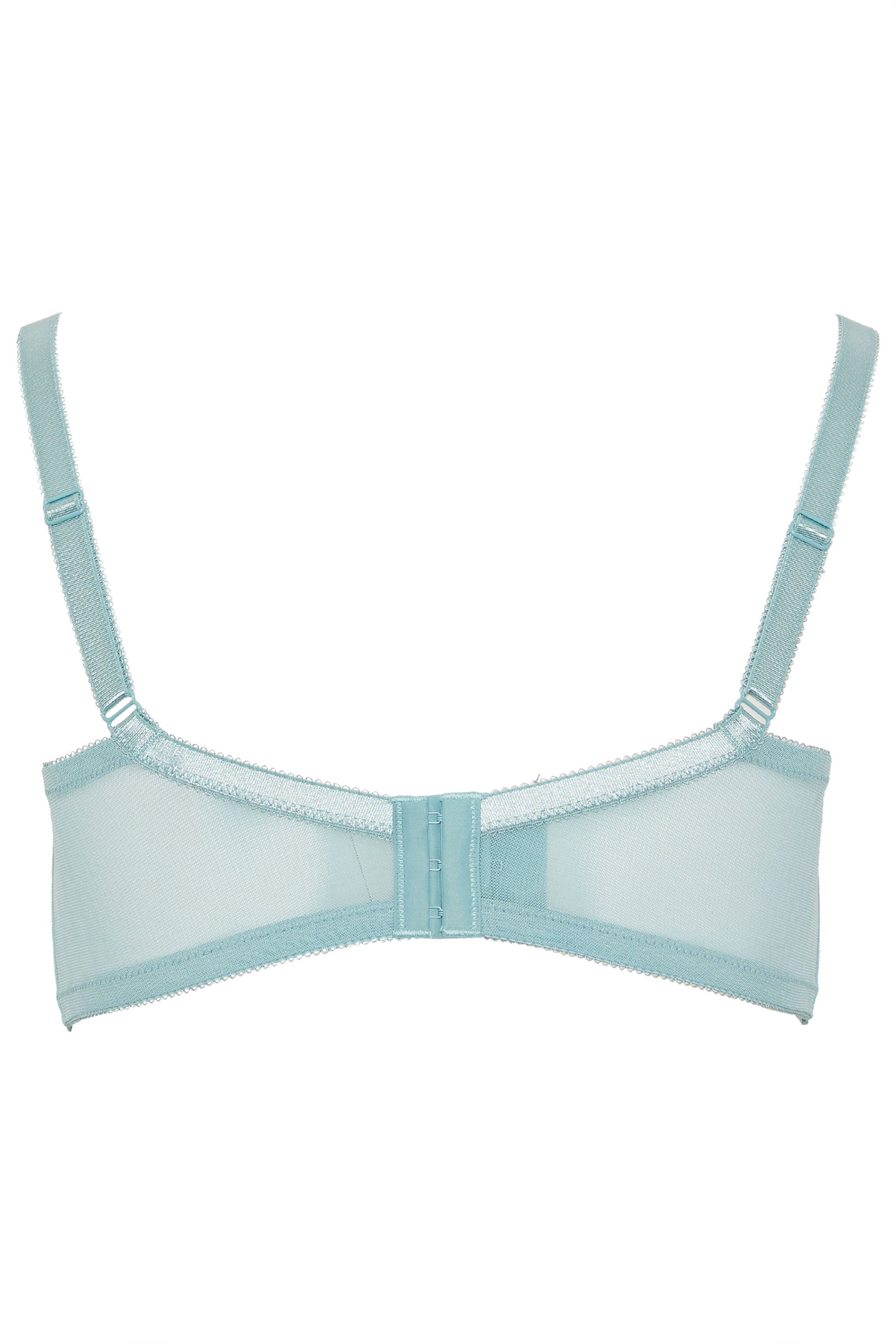YOURSET 2 PACK Plus Size Blue Cotton Lace Trim Non-Padded Non-Wired Bralette | Yours Clothing 9