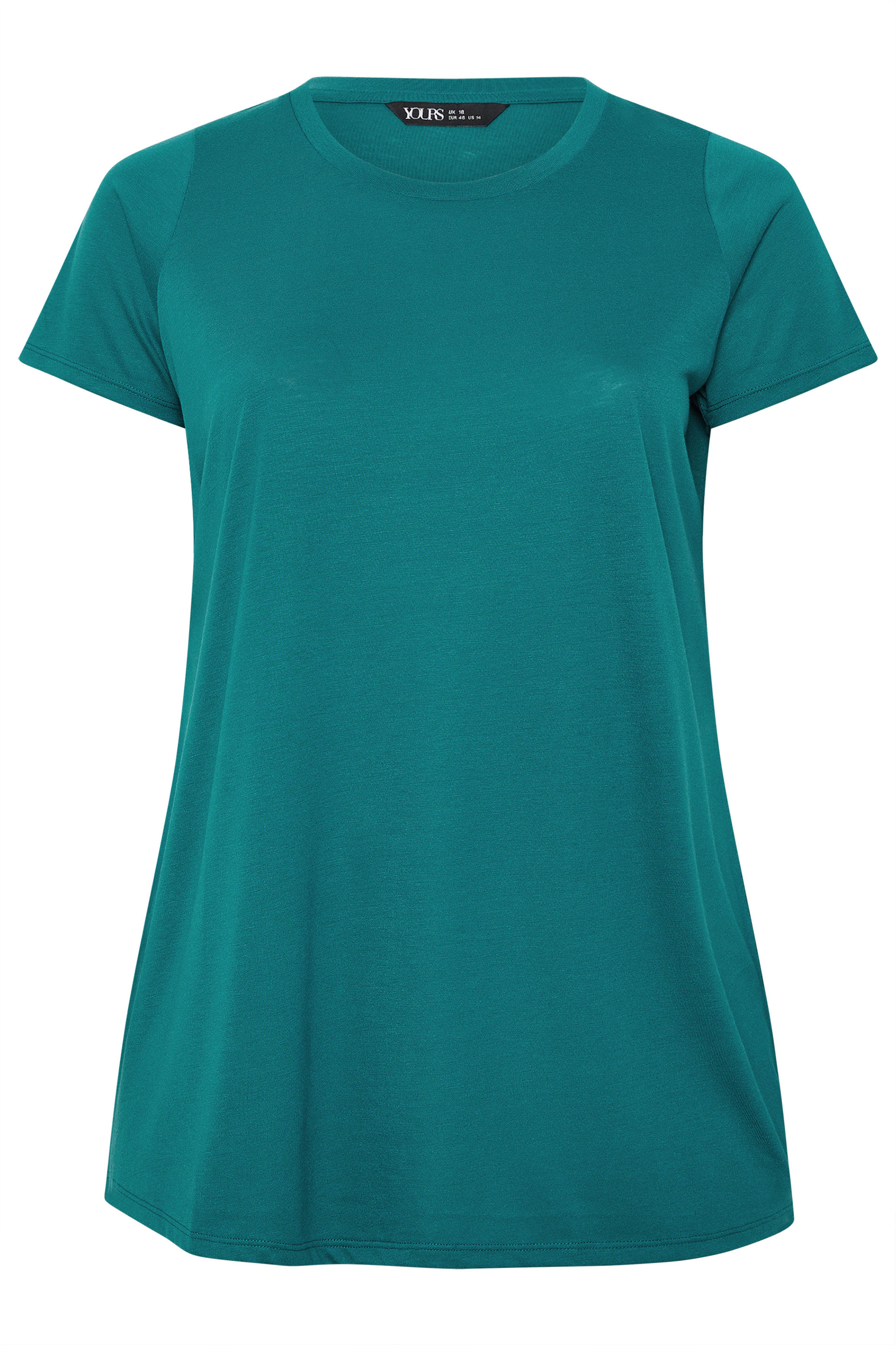 YOURS Plus Size Teal Green Core T-Shirt | Yours Clothing 5
