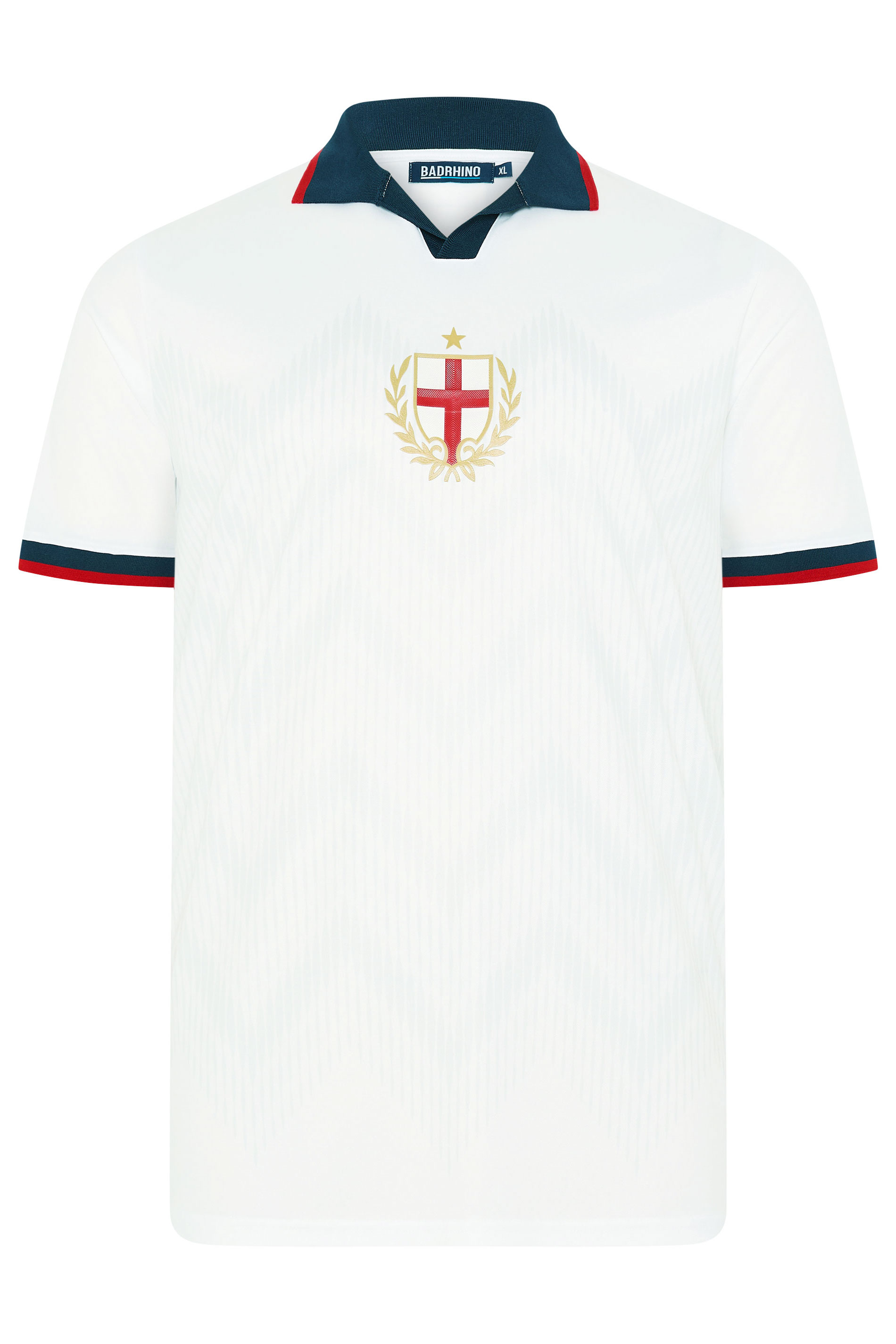 BadRhino Big & Tall White England Football Polo Shirt | BadRhino 6