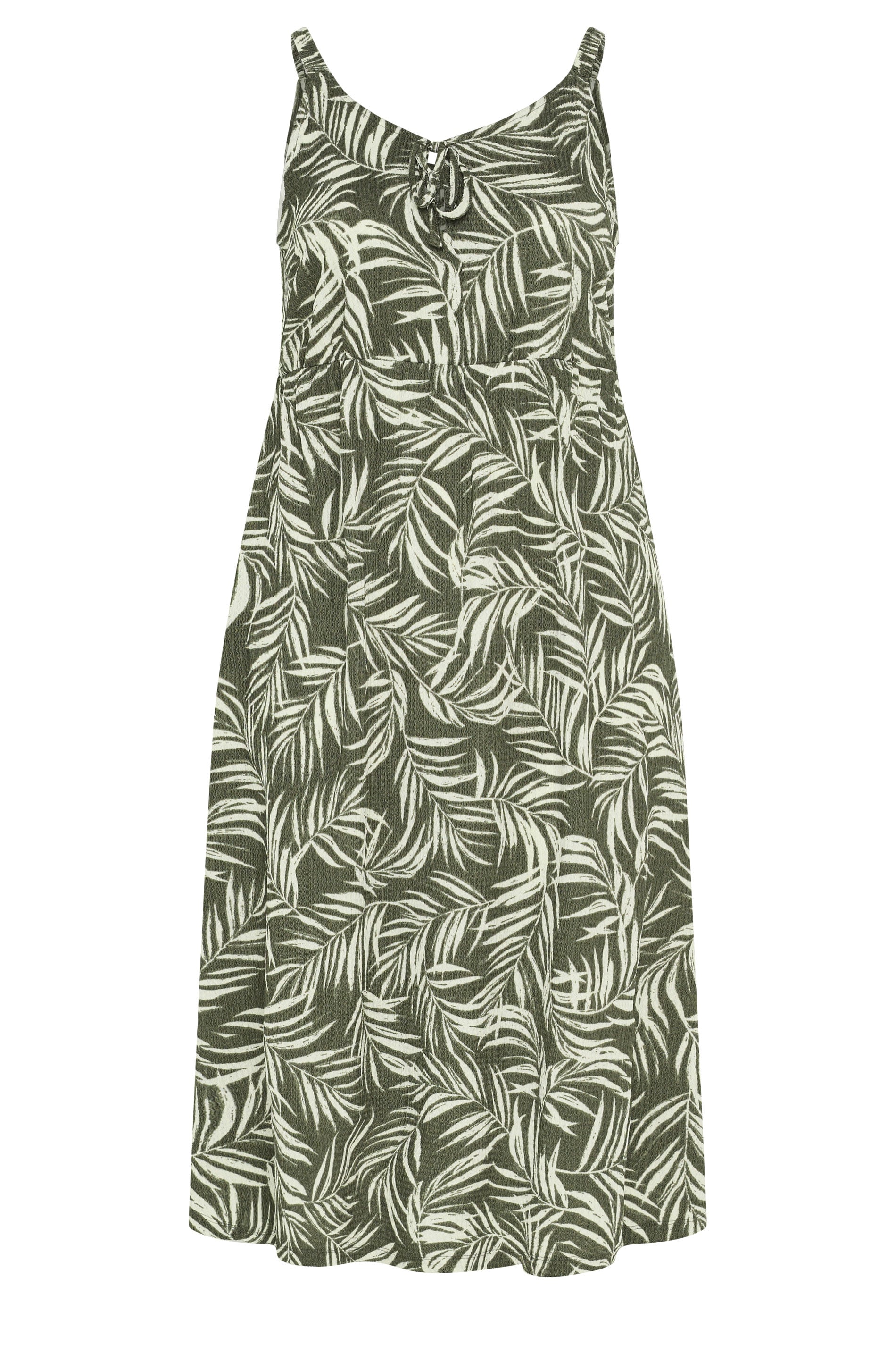 YOURS Plus Size Khaki Green Keyhole Midi Dress | Yours Clothing 6