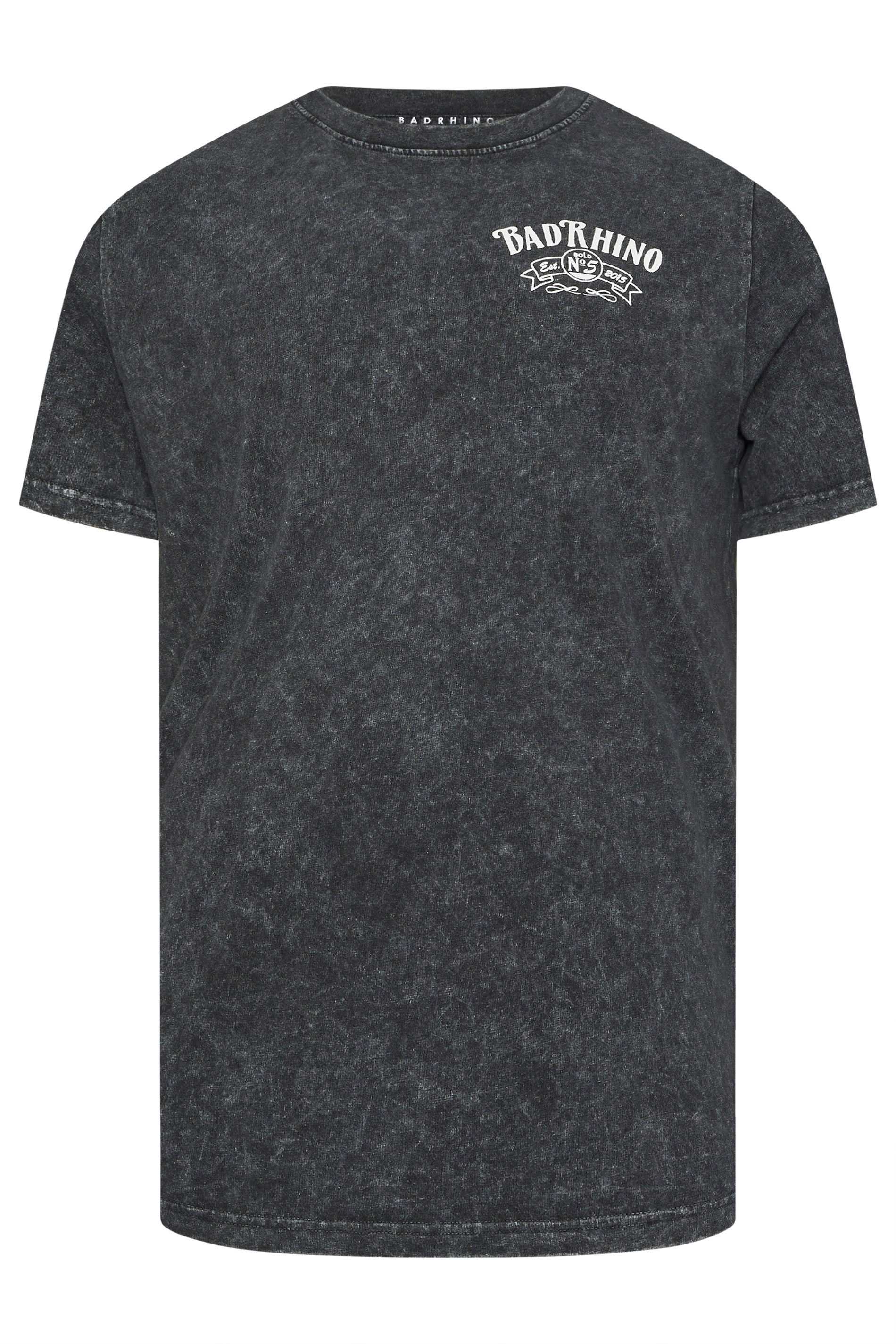BadRhino Big & Tall Black Acid Wash Whiskey Rodeo Graphic T-Shirt | BadRhino 6