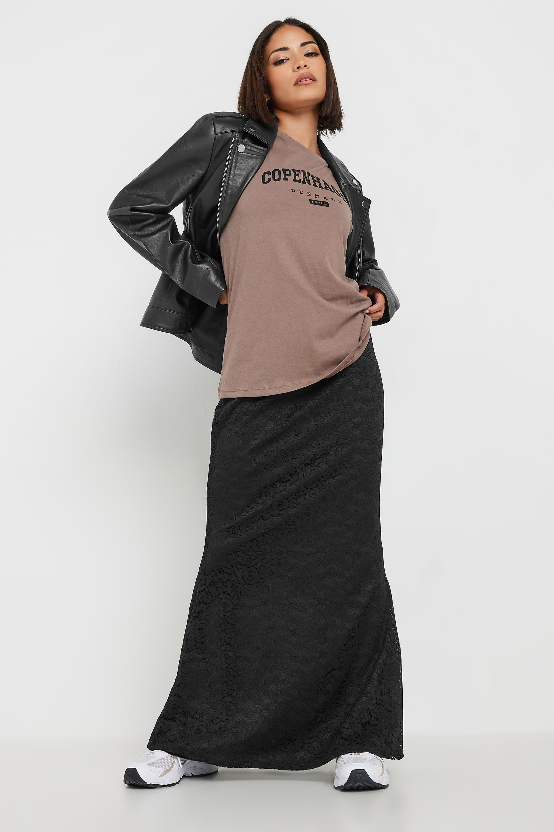 PixieGirl Petite Women's Black Lace Fishtail Maxi Skirt | PixieGirl 1
