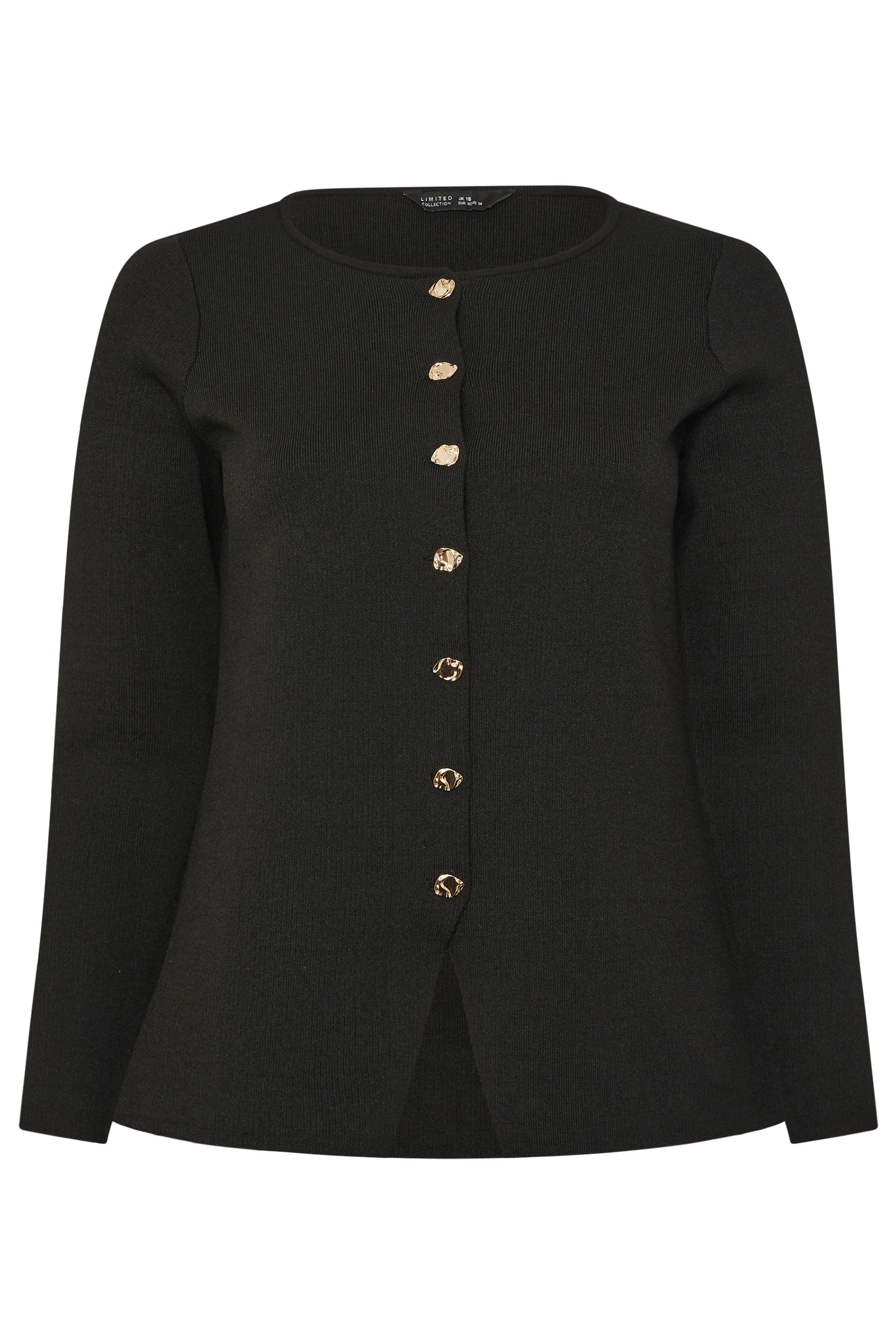 LIMITED COLLECTION Plus Size Black Long Sleeve Knitted Top | Yours Clothing 5