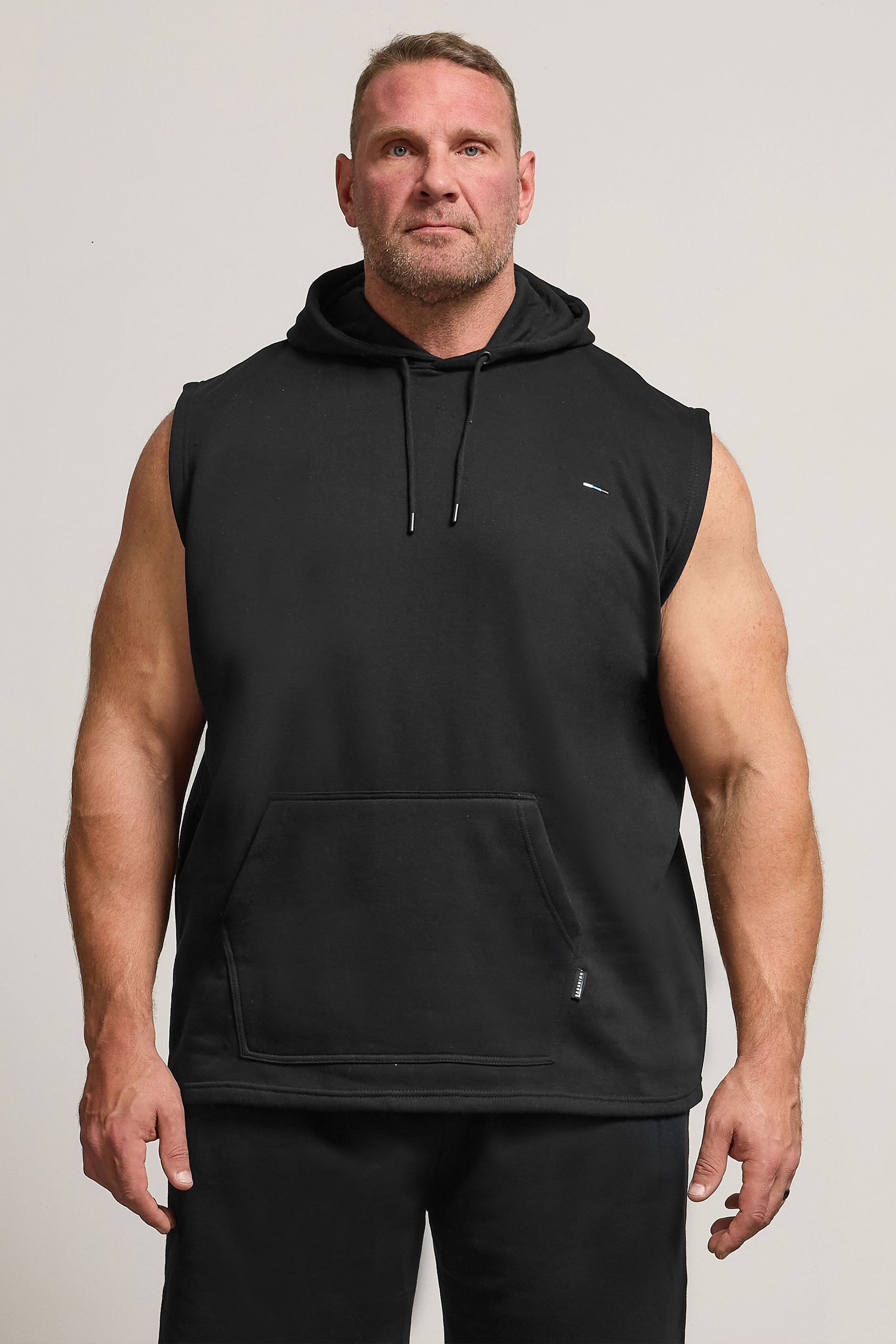 BadRhino Big & Tall Black Core Sleeveless Hoodie 1