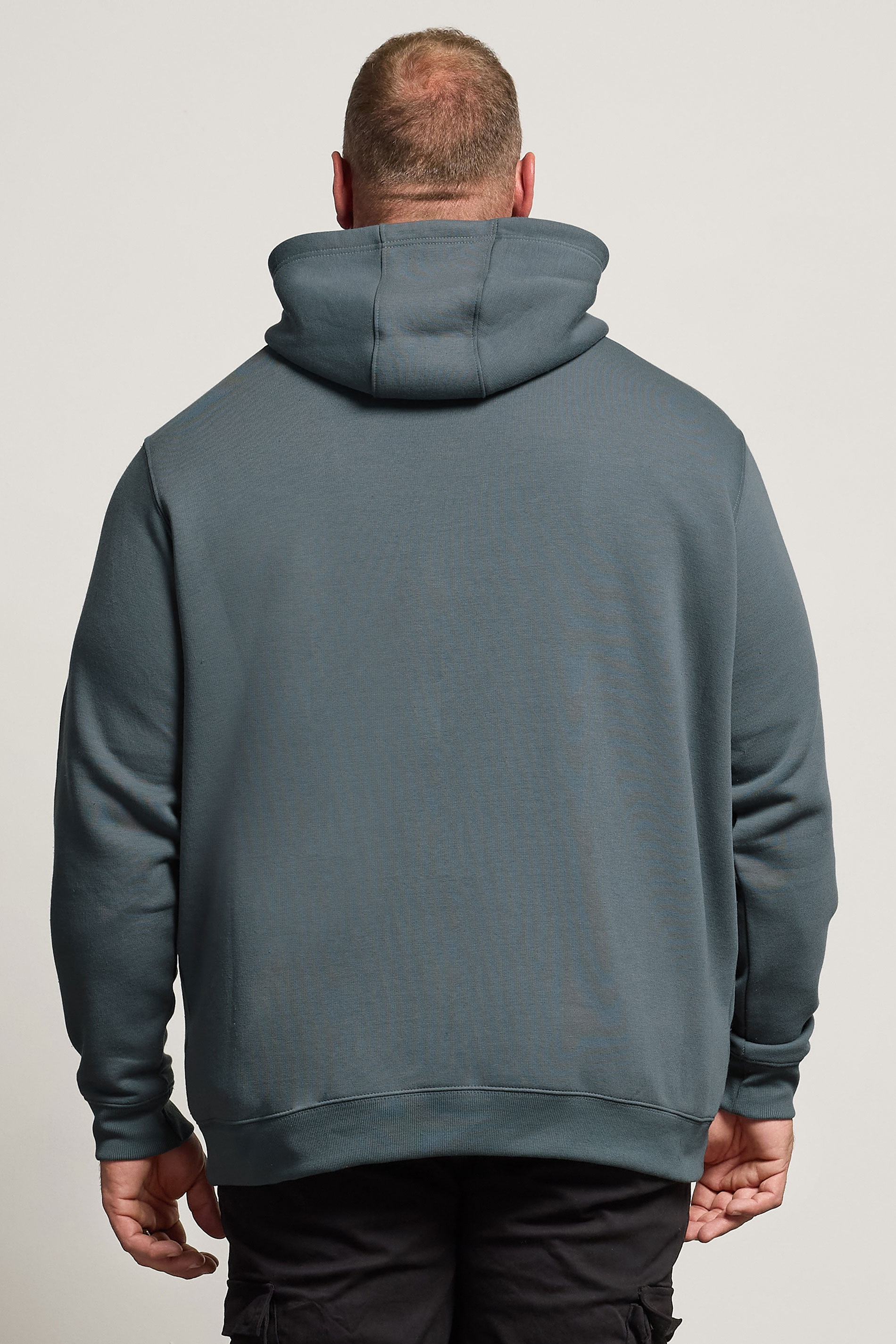 BadRhino Big & Tall Storm Blue Zip Through Hoodie | BadRhino 2