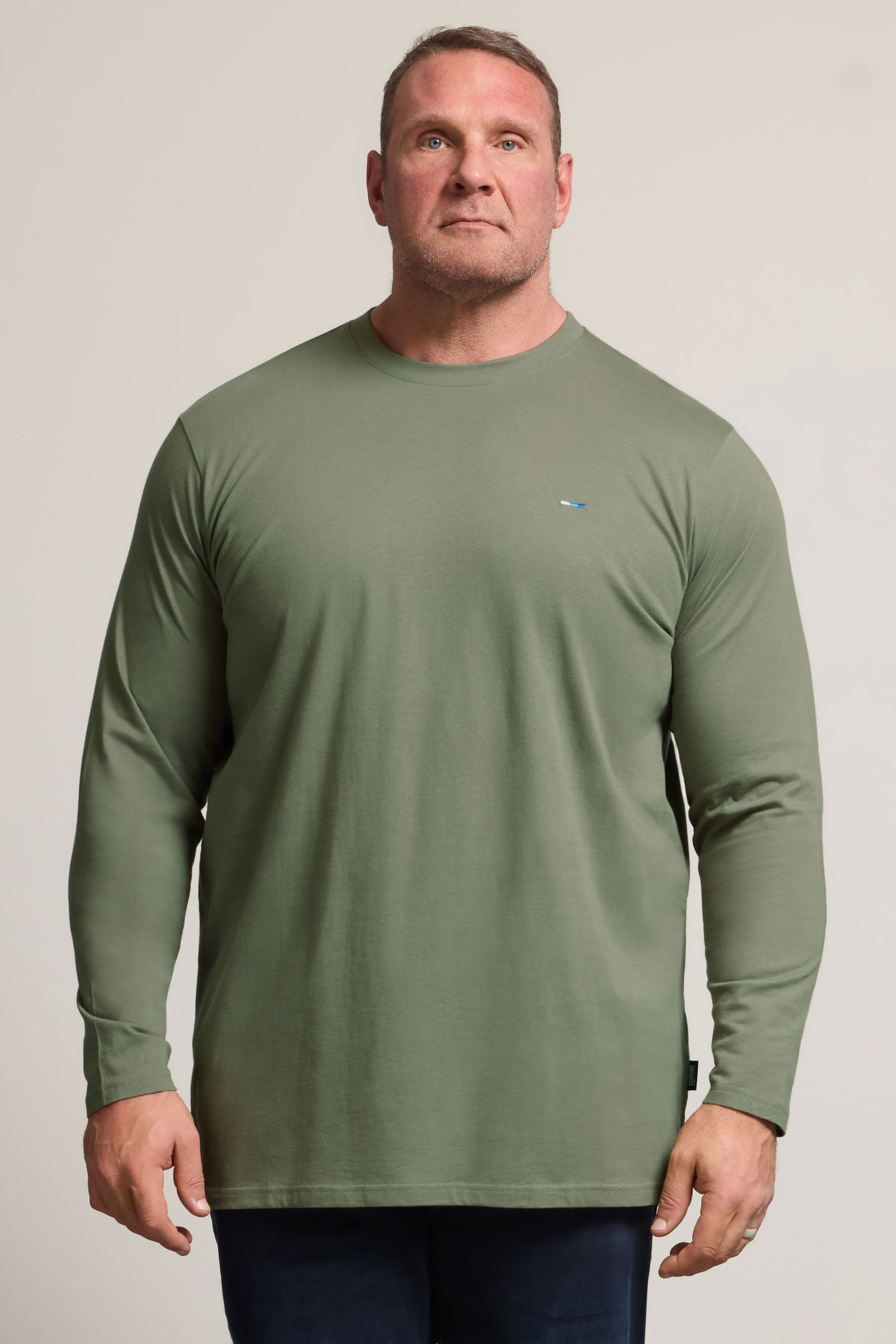 BadRhino Big & Tall Sage Green Extra Long Core Long Sleeve T-Shirt | BadRhino 3