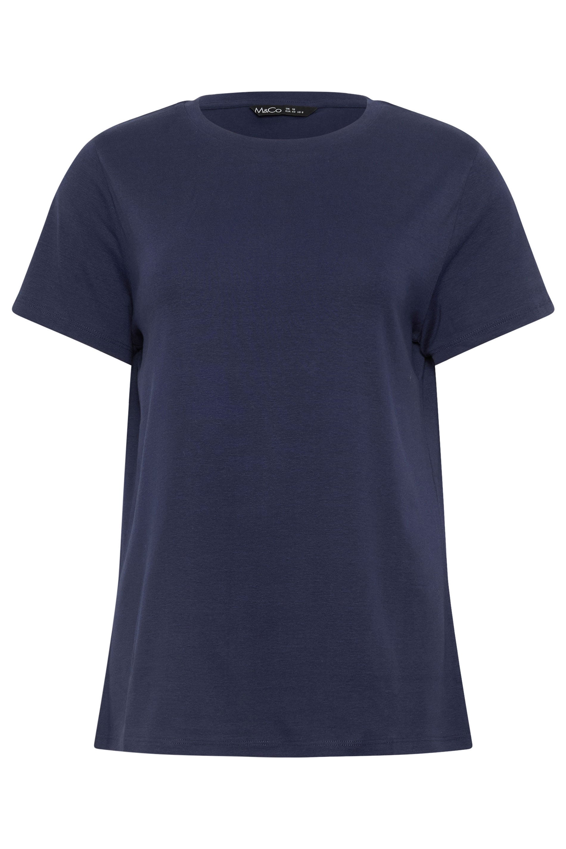 M&Co 3 PACK Black & Navy Blue Cotton T-Shirts | M&Co 10