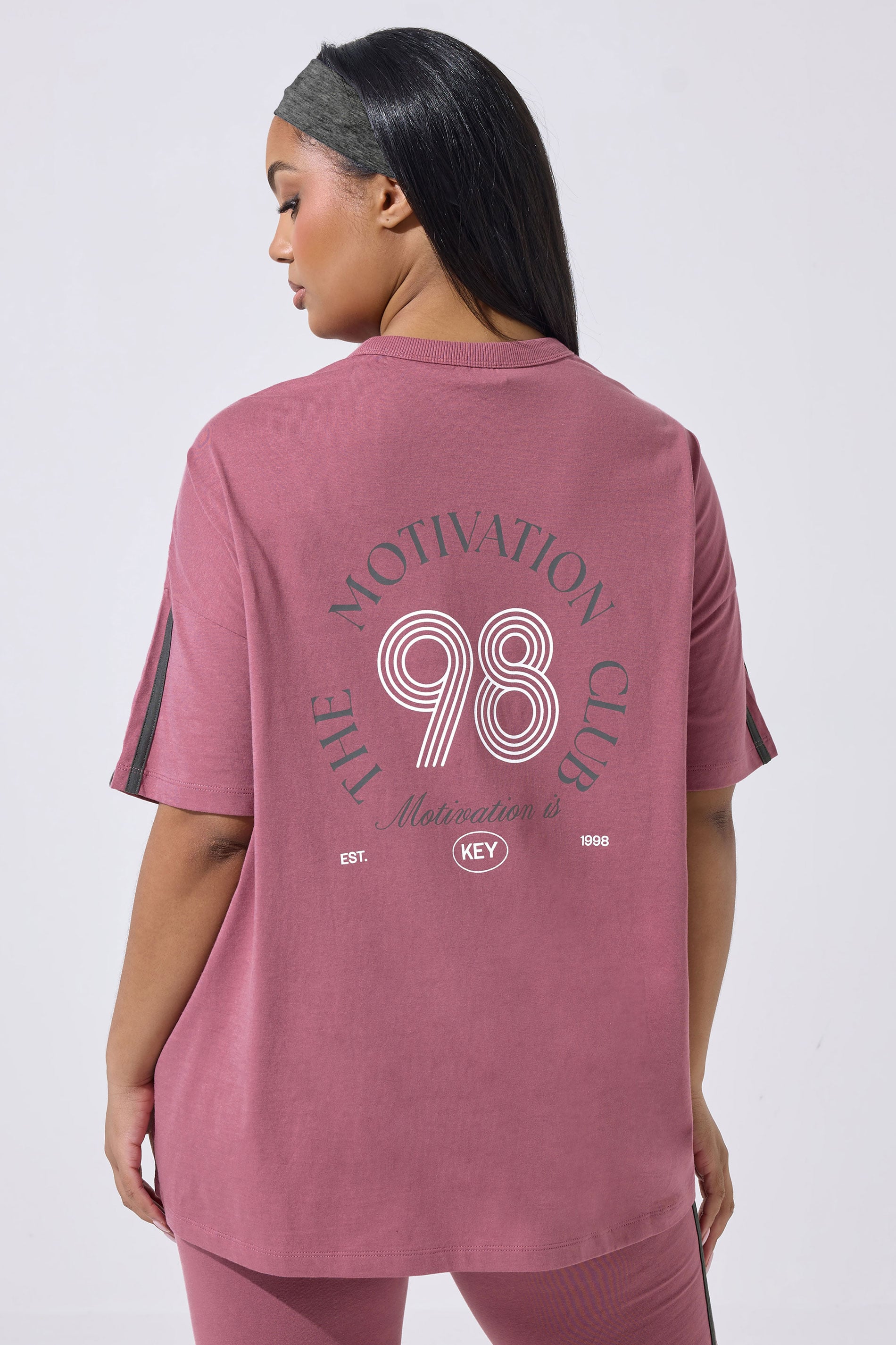 YOURS ACTIVE Curve Pink 'The Motivation Club' T-Shirt 4