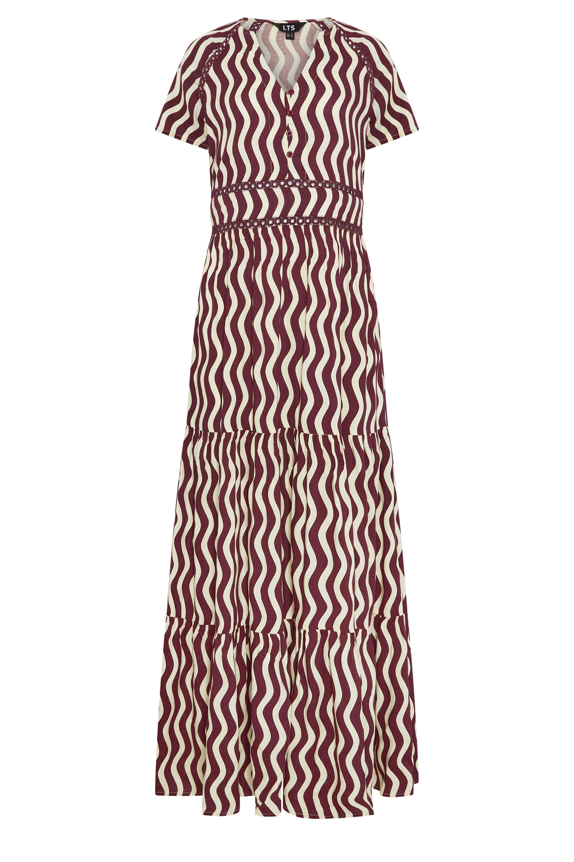 LTS Tall Women's Burgundy Red Swirl Print Maxi Dress | Long Tall Sally 5