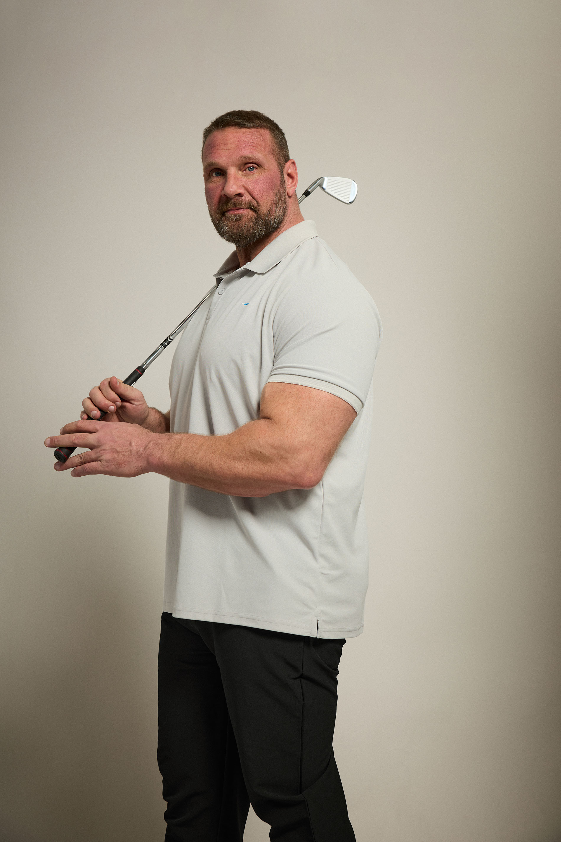 BadRhino Big & Tall Grey Pique Golf Polo Shirt | BadRhino 3