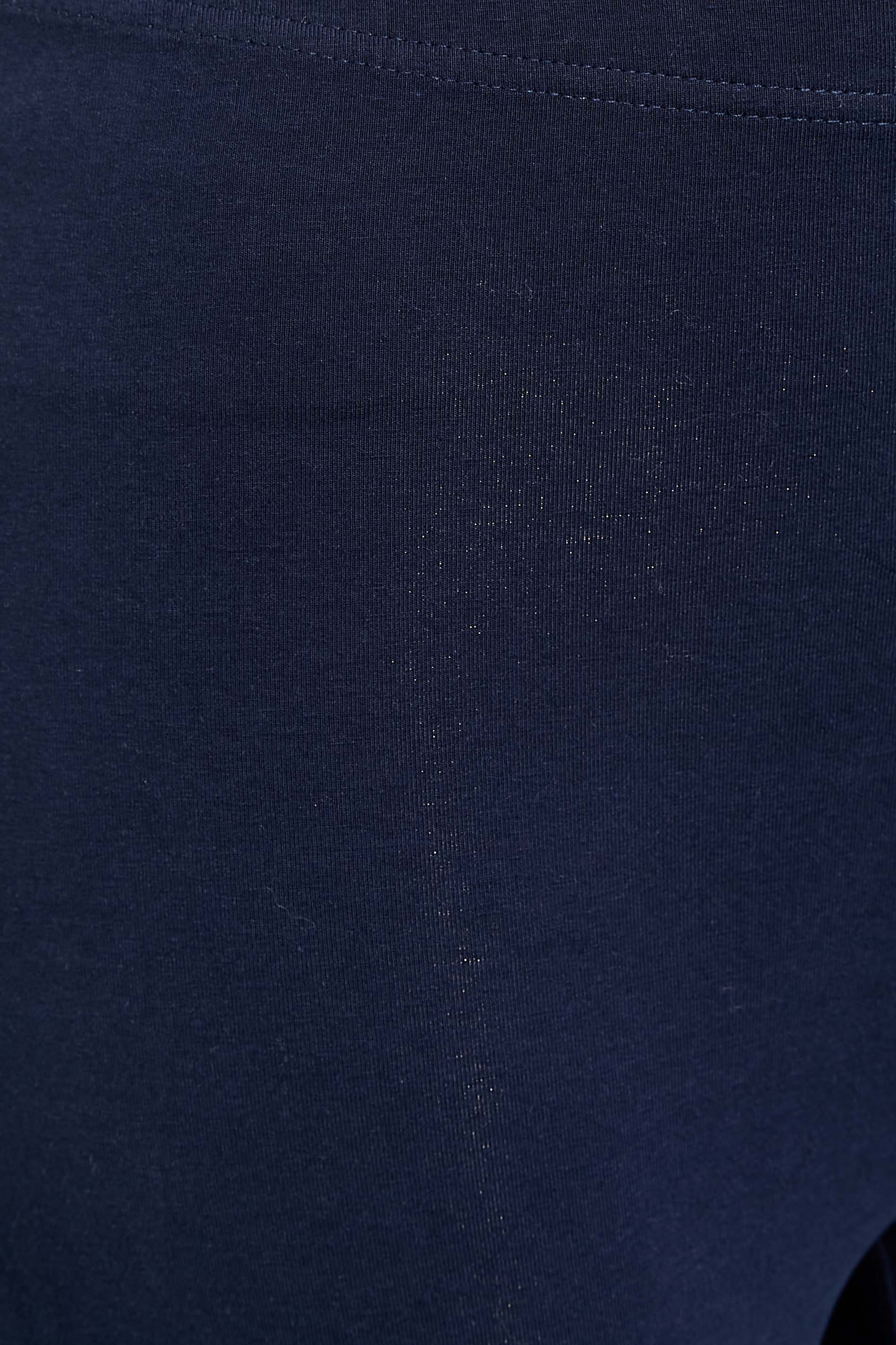 Plus Size YOURS FOR GOOD Navy Blue Cotton Stretch Cropped Leggings | Yours Clothing 5