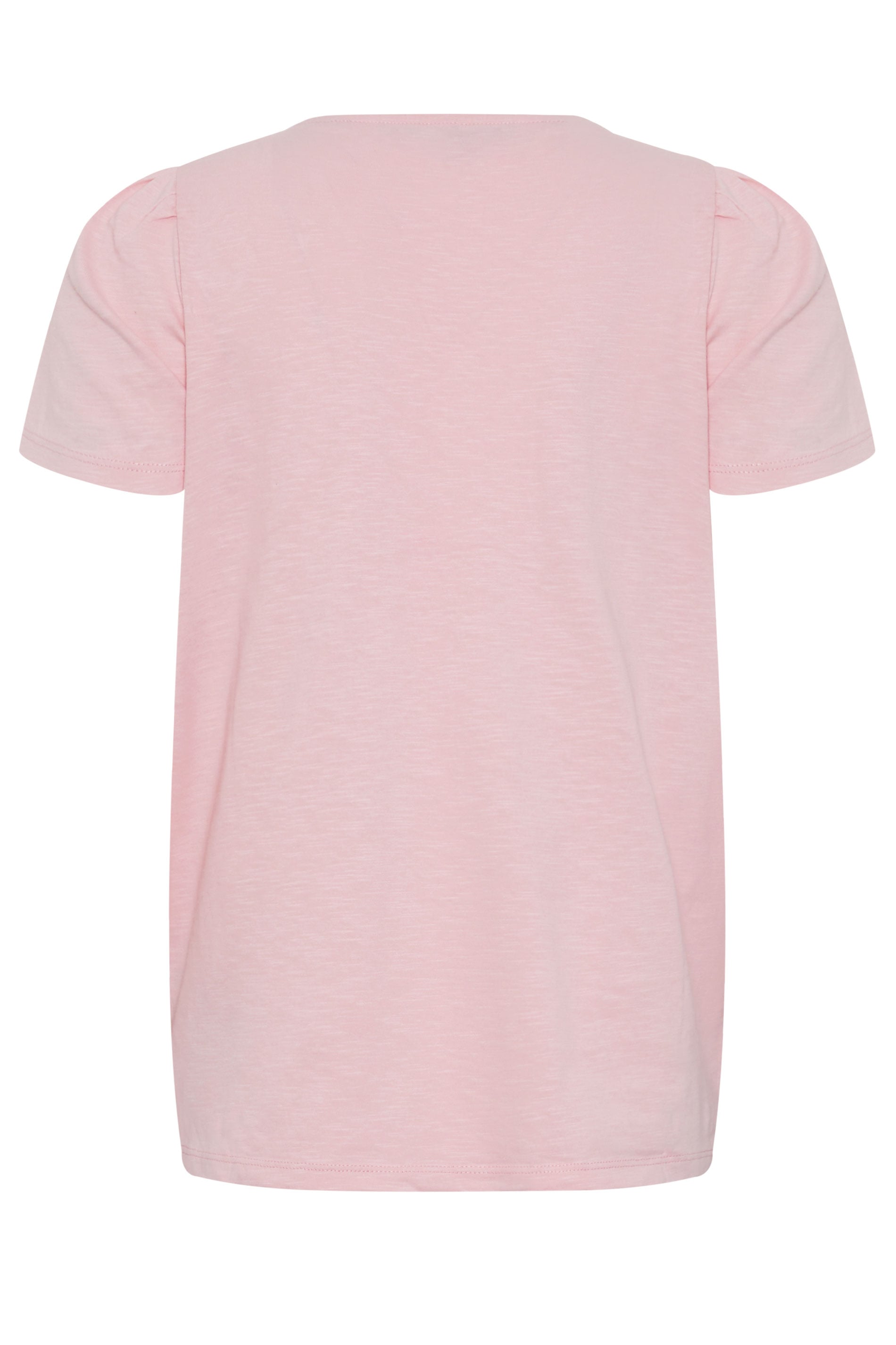 M&Co Petite Pink Short Sleeve Frill Cotton Blouse | M&Co 2