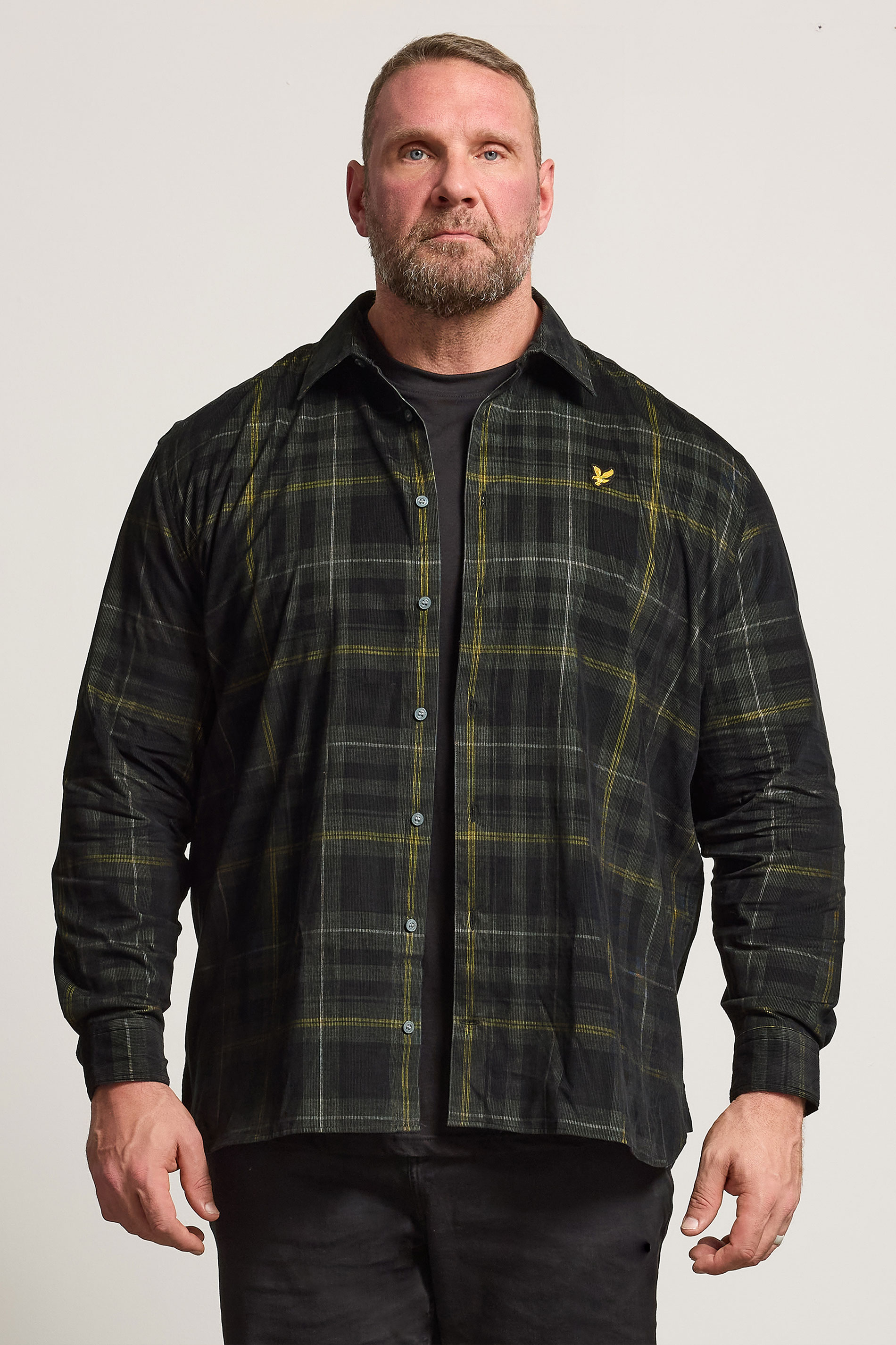 LYLE & SCOTT Big & Tall Black Check Shirt | BadRhino 3