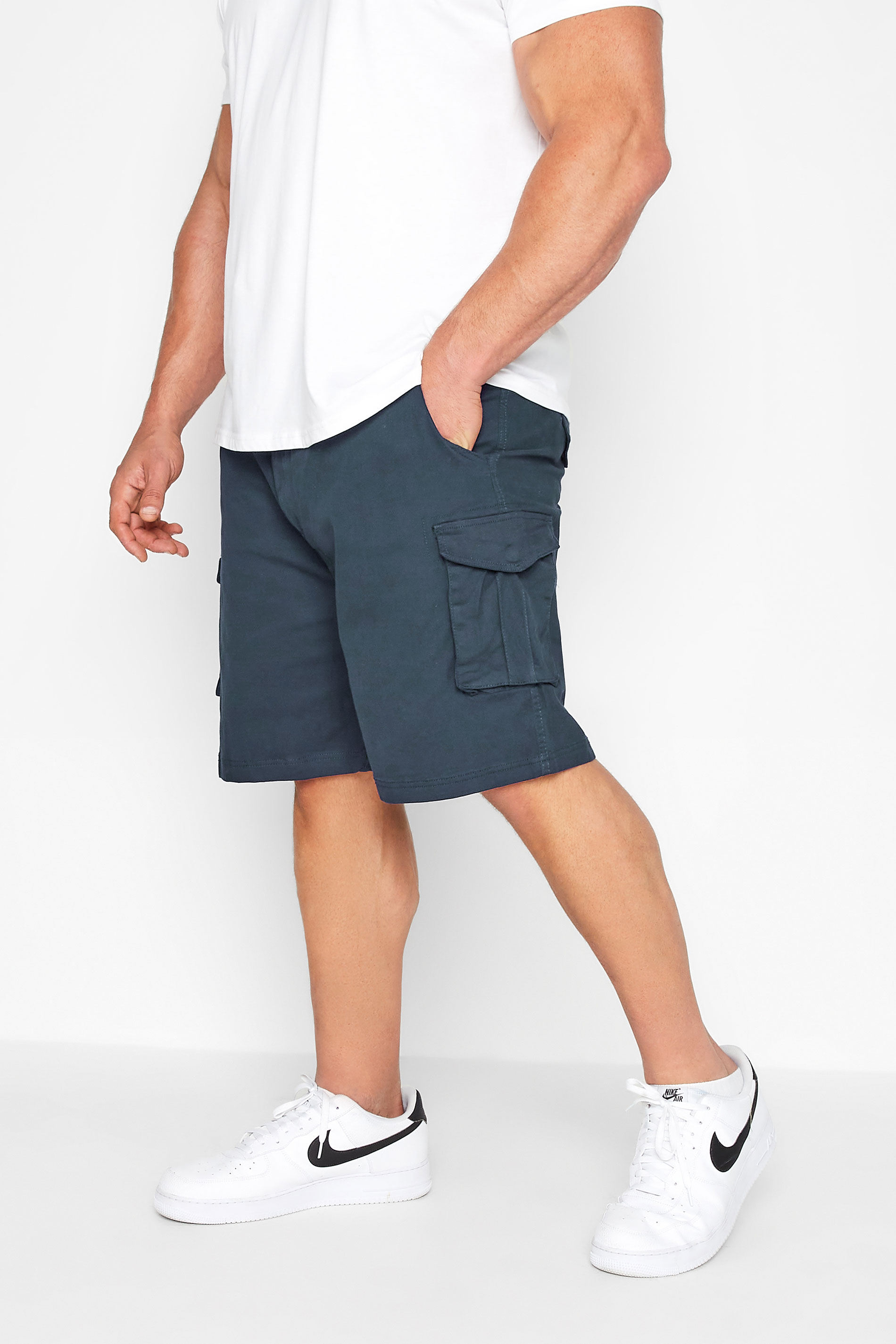 D555 Navy Blue Cargo Shorts | BadRhino 3