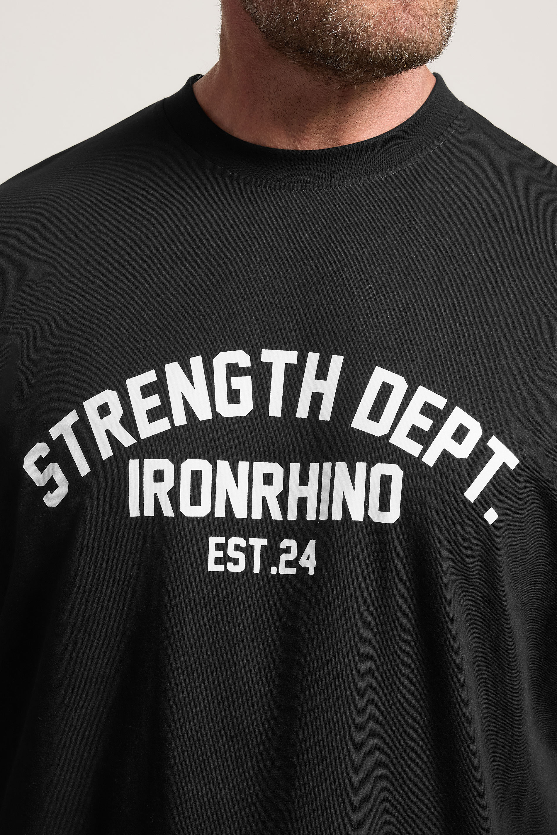 IronRhino Big & Tall Black Strength Dept T-Shirt | BadRhino 4