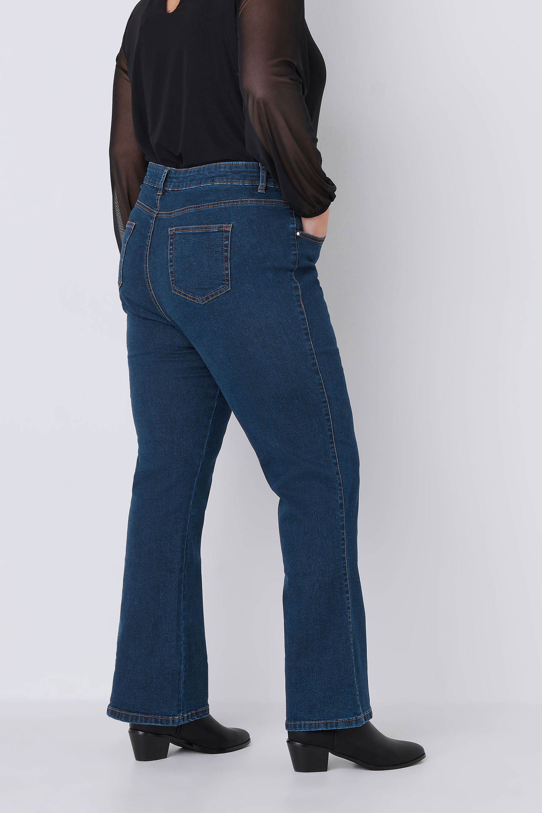 EVANS Plus Size Curve Fit Indigo Bootcut Jeans | Evans 4