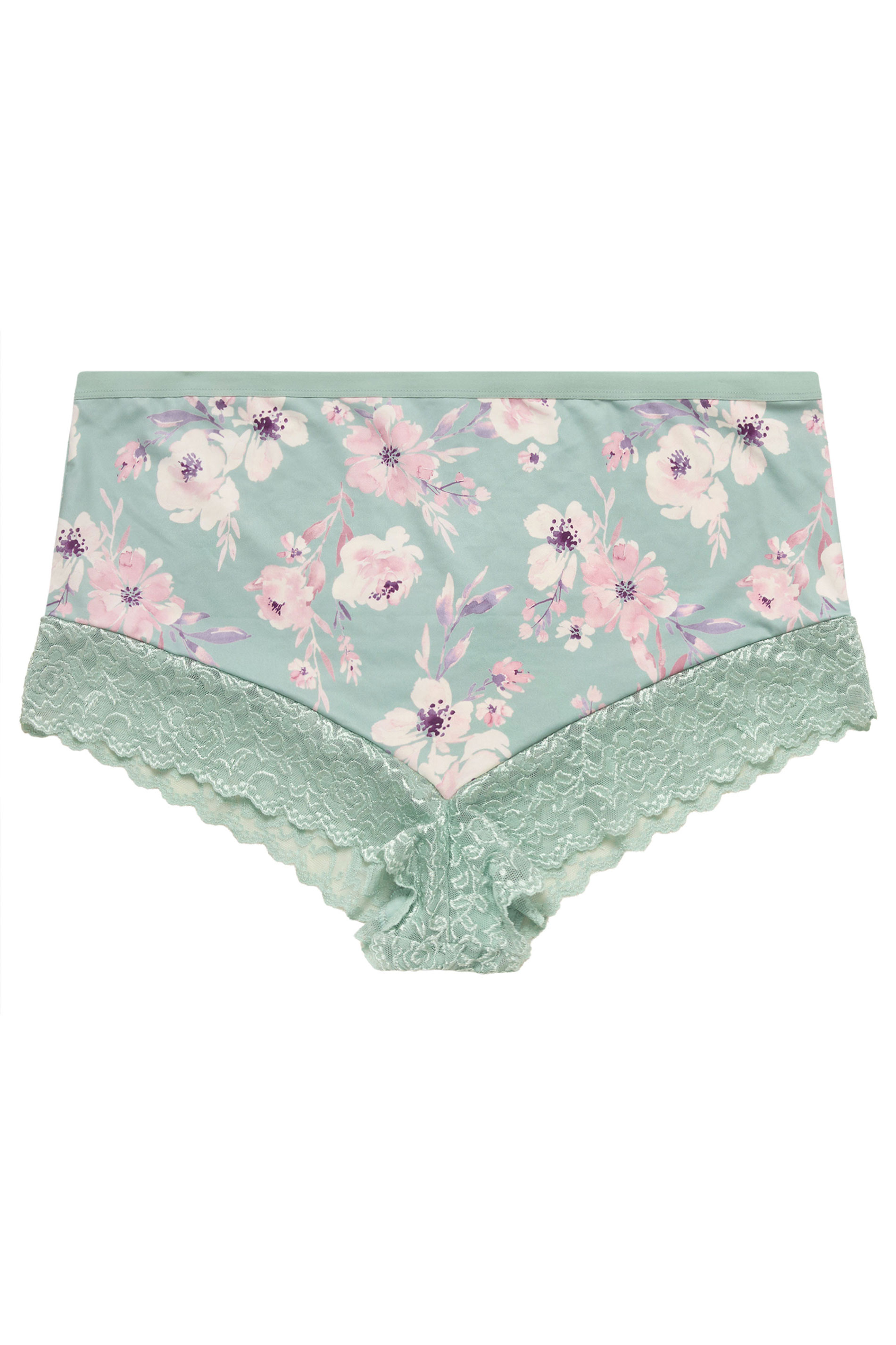 YOURSET 3 PACK Plus Size Pink Lace Trim Full Briefs | Yours Clothing 6