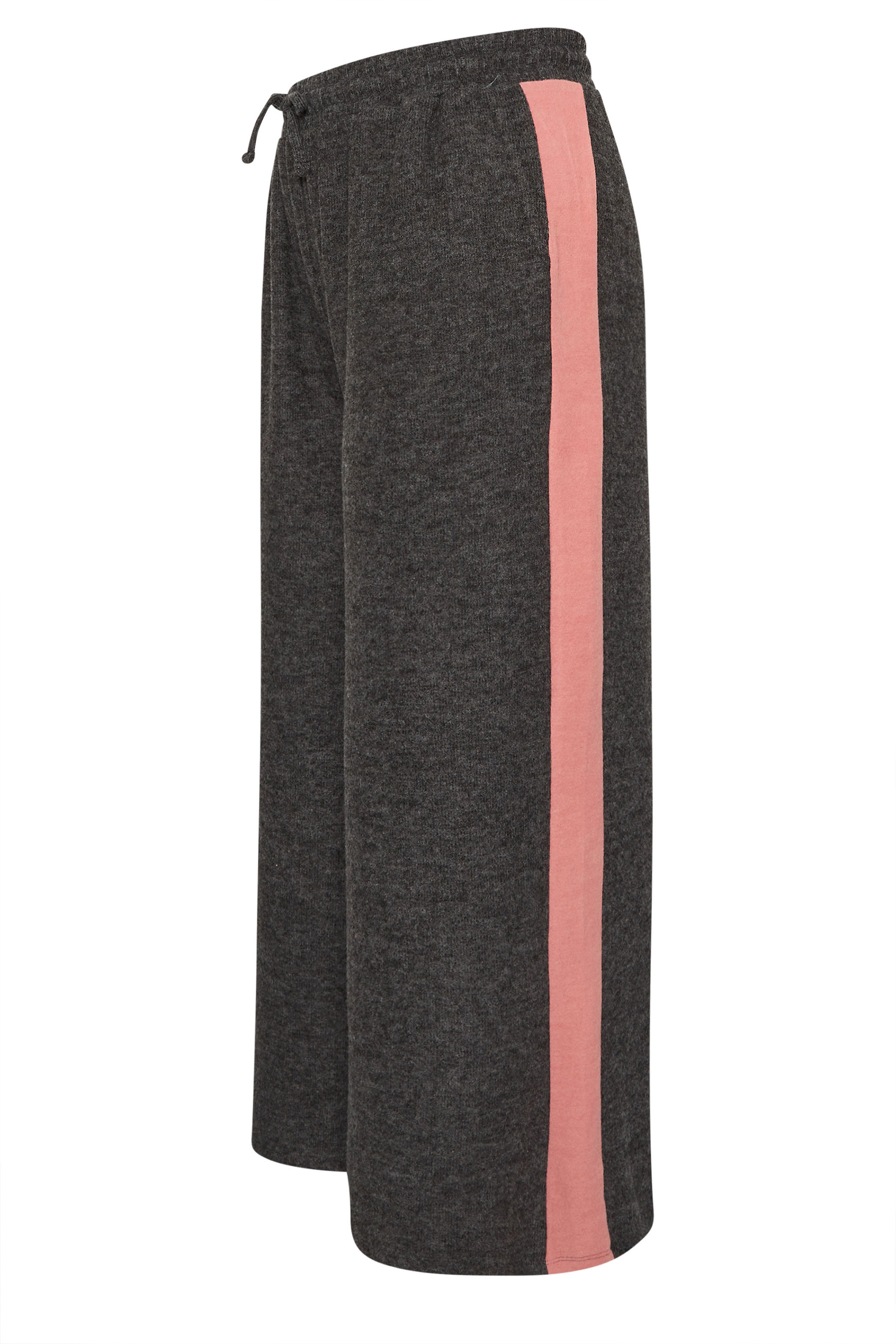 YOURS Plus Size Grey Side Stripe Trousers | Yours Clothing 5
