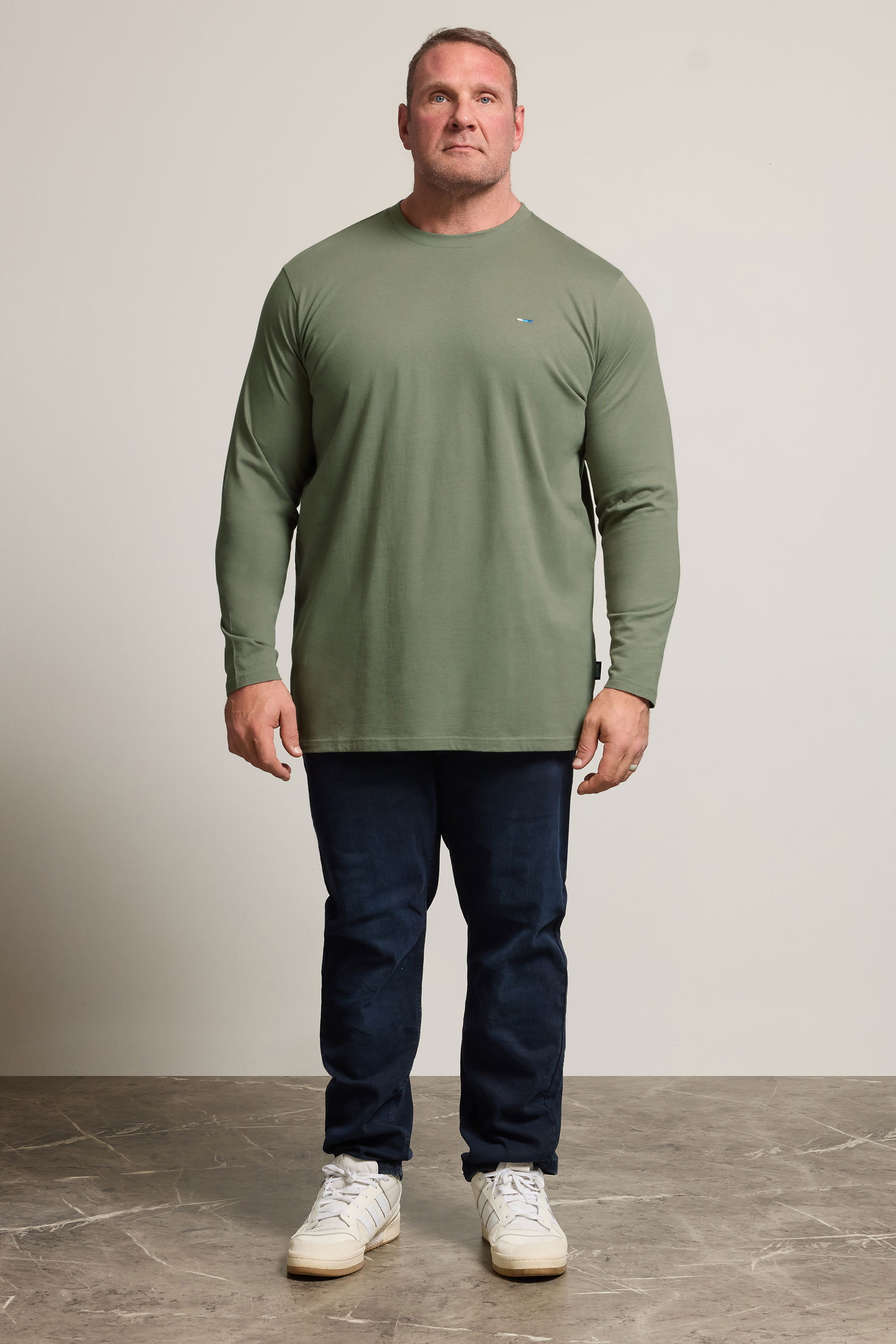 BadRhino Big & Tall Sage Green Extra Long Core Long Sleeve T-Shirt | BadRhino 1