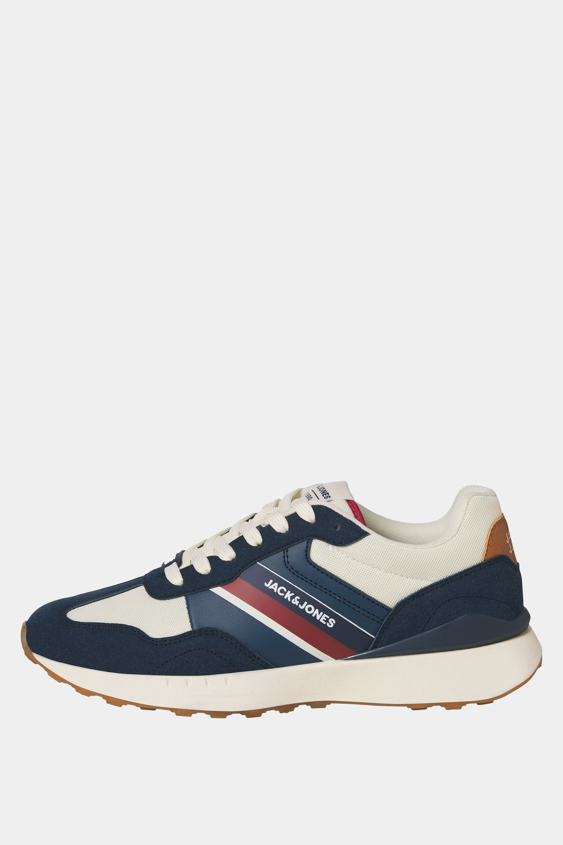 JACK & JONES Navy blue & Red Side Panel Trainers | BadRhino 2