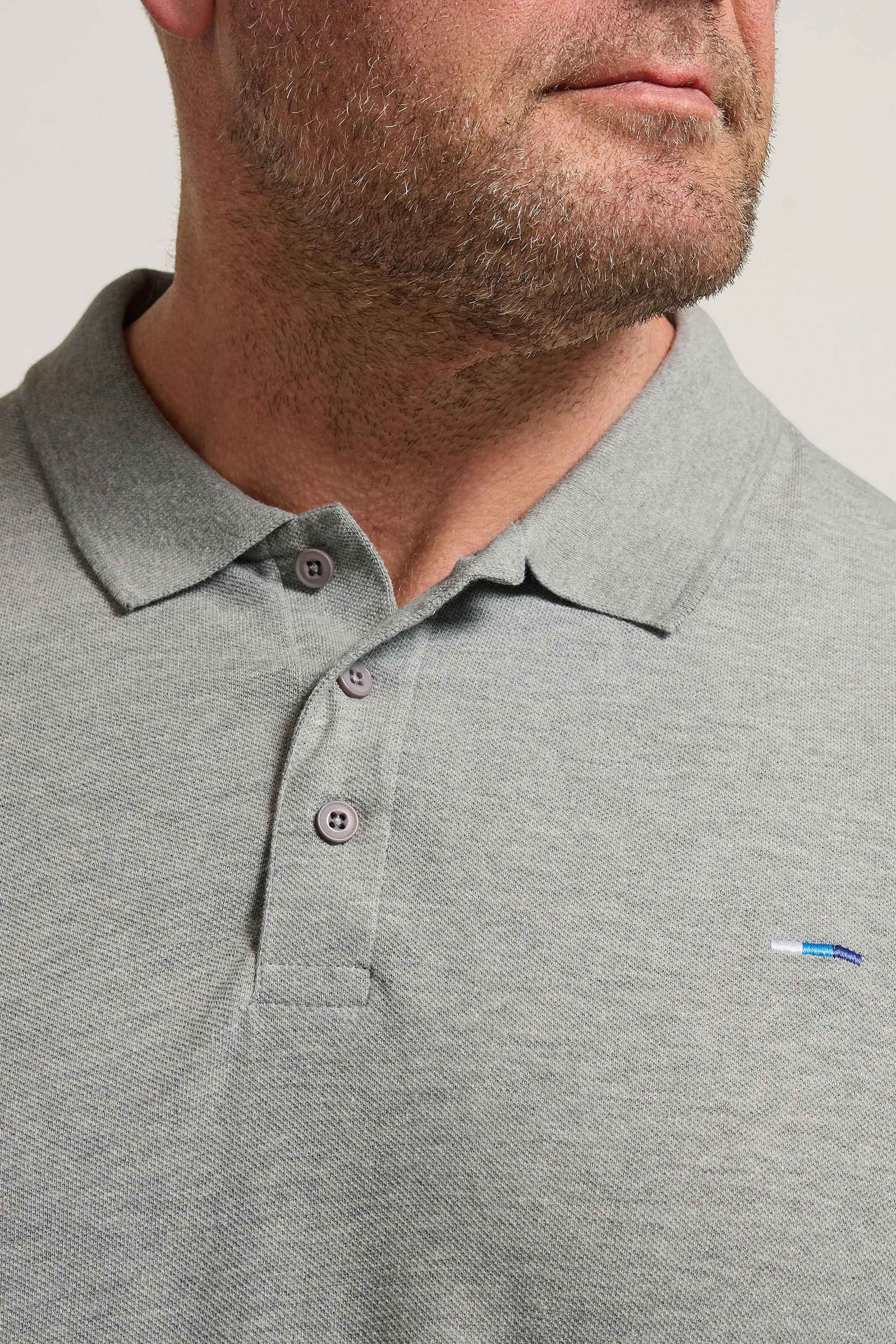 BadRhino Grey Marl Essential Polo Shirt | BadRhino 4