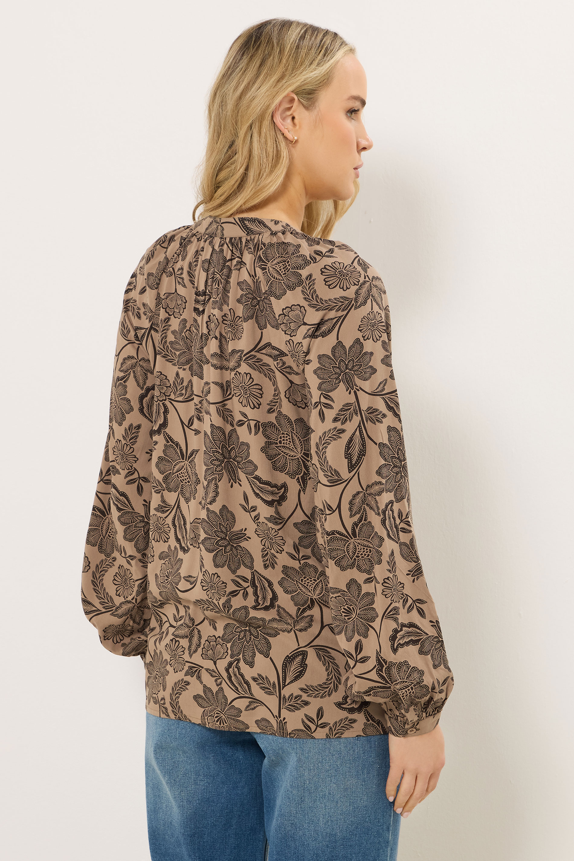 LTS Tall Women's Natural Brown Raglan Blouse | Long Tall Sally 2
