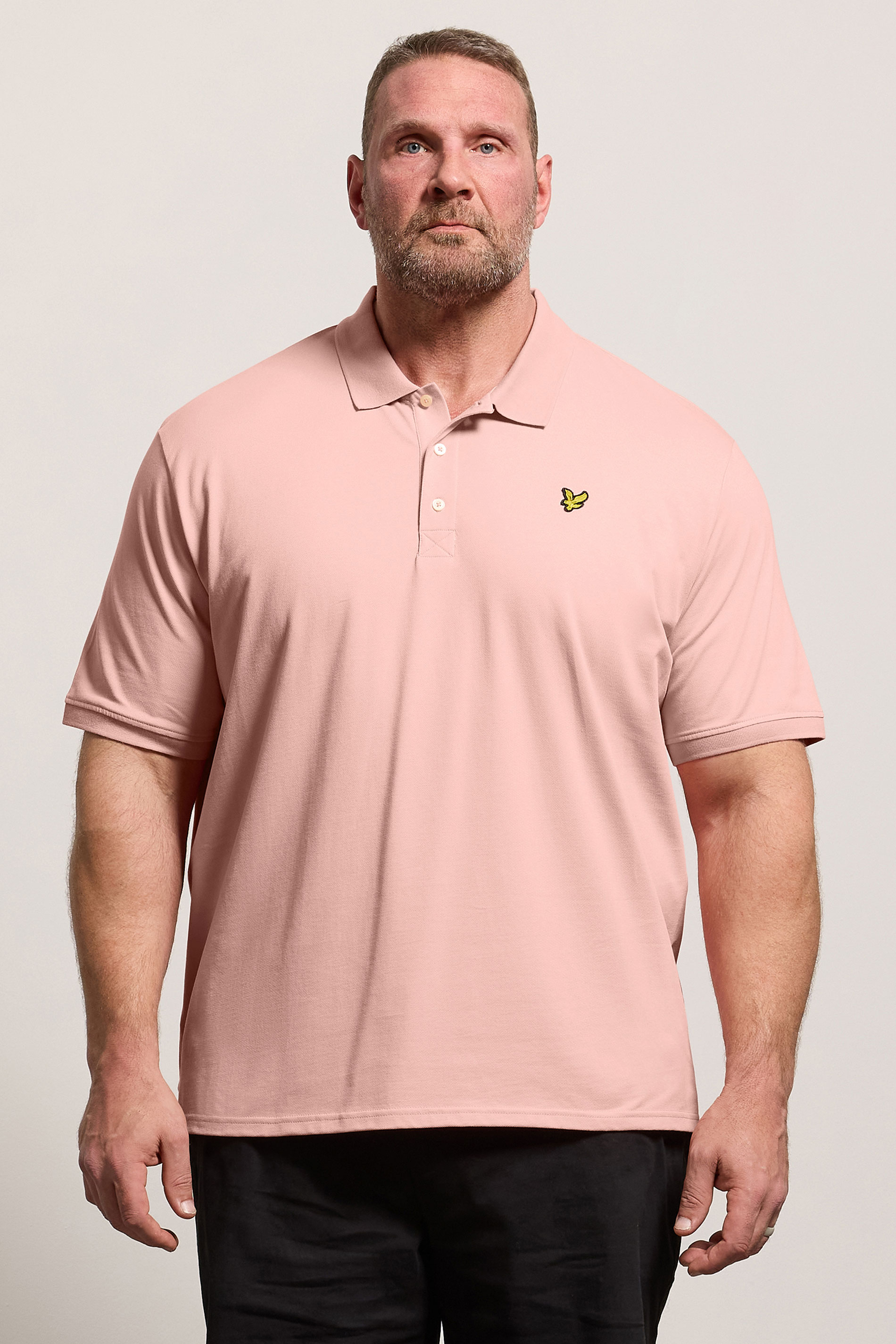 LYLE & SCOTT Big & Tall Grapefruit Pink Core Polo Shirt | BadRhino 3