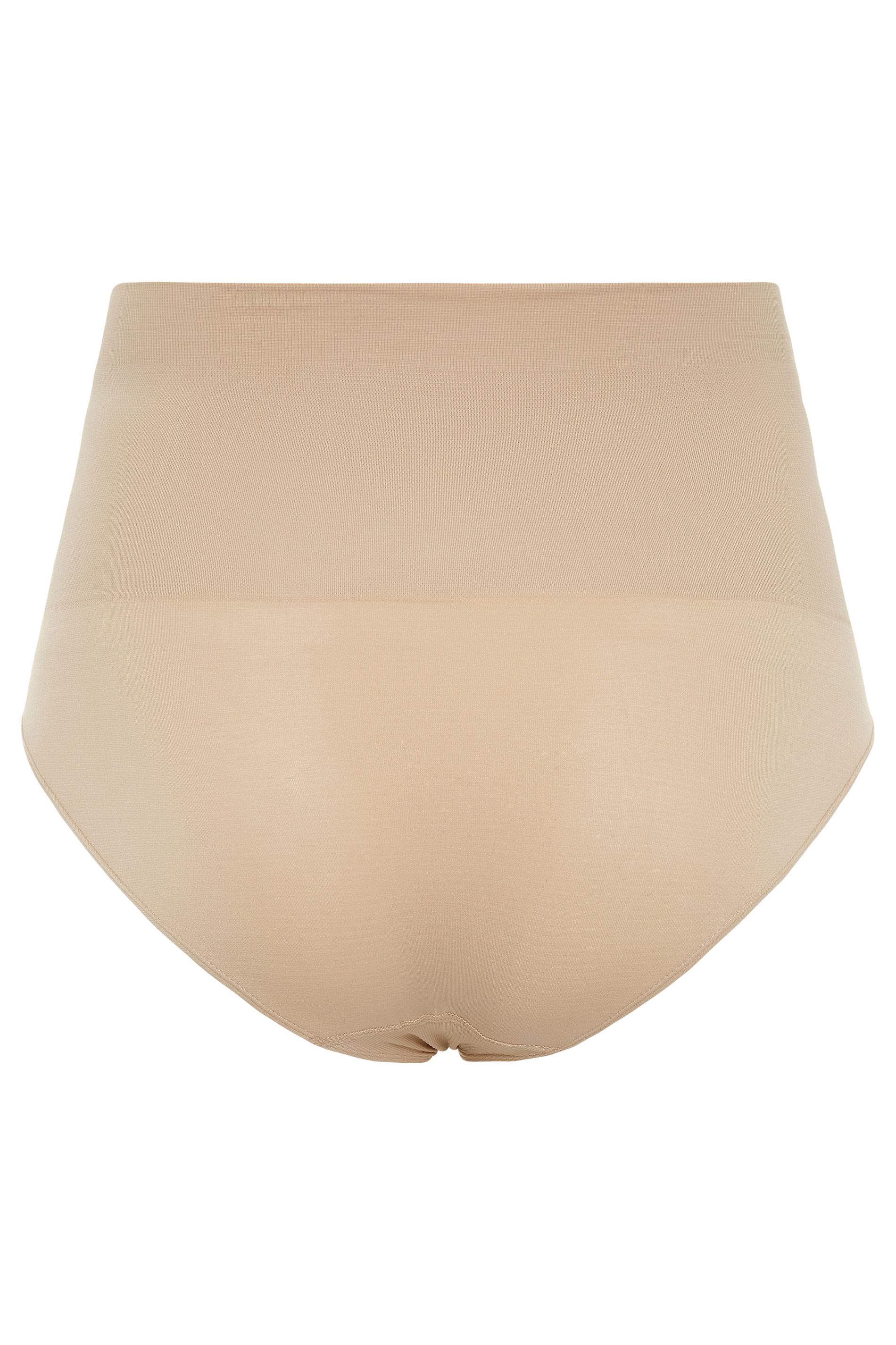 Plus Size Nude Seamless Control High Waisted Full Briefs | Yours Clothing 5
