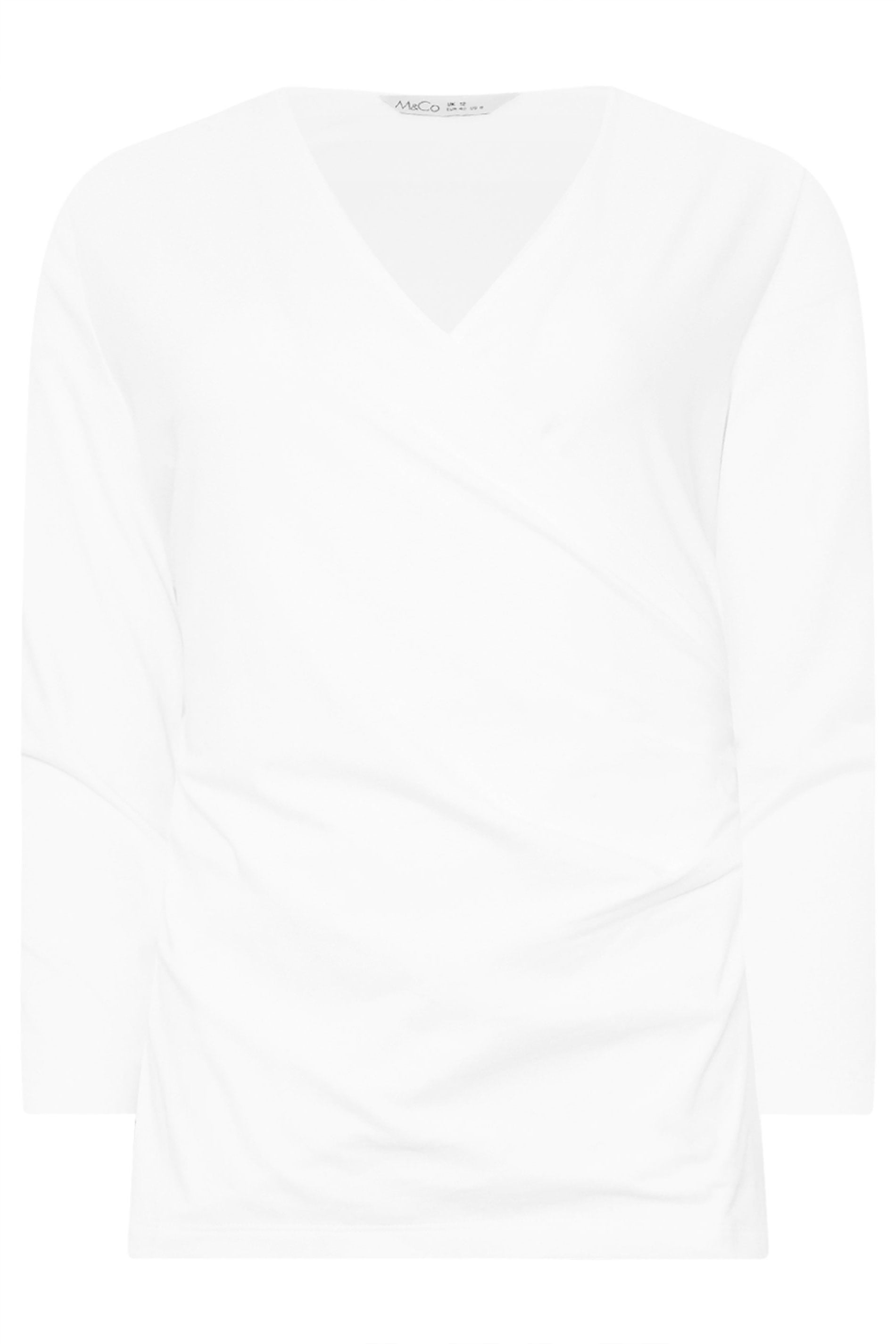 M&Co Navy Blue Long Sleeve Wrap Top | M&Co 5