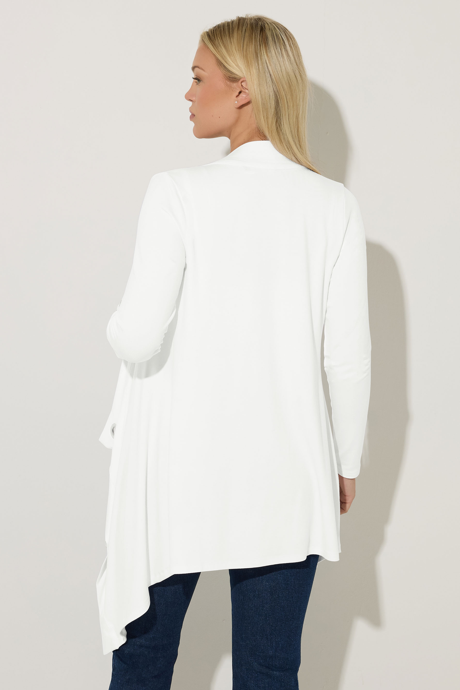 STAR White Eyelet Detail Waterfall Cardigan | StarByJM 2