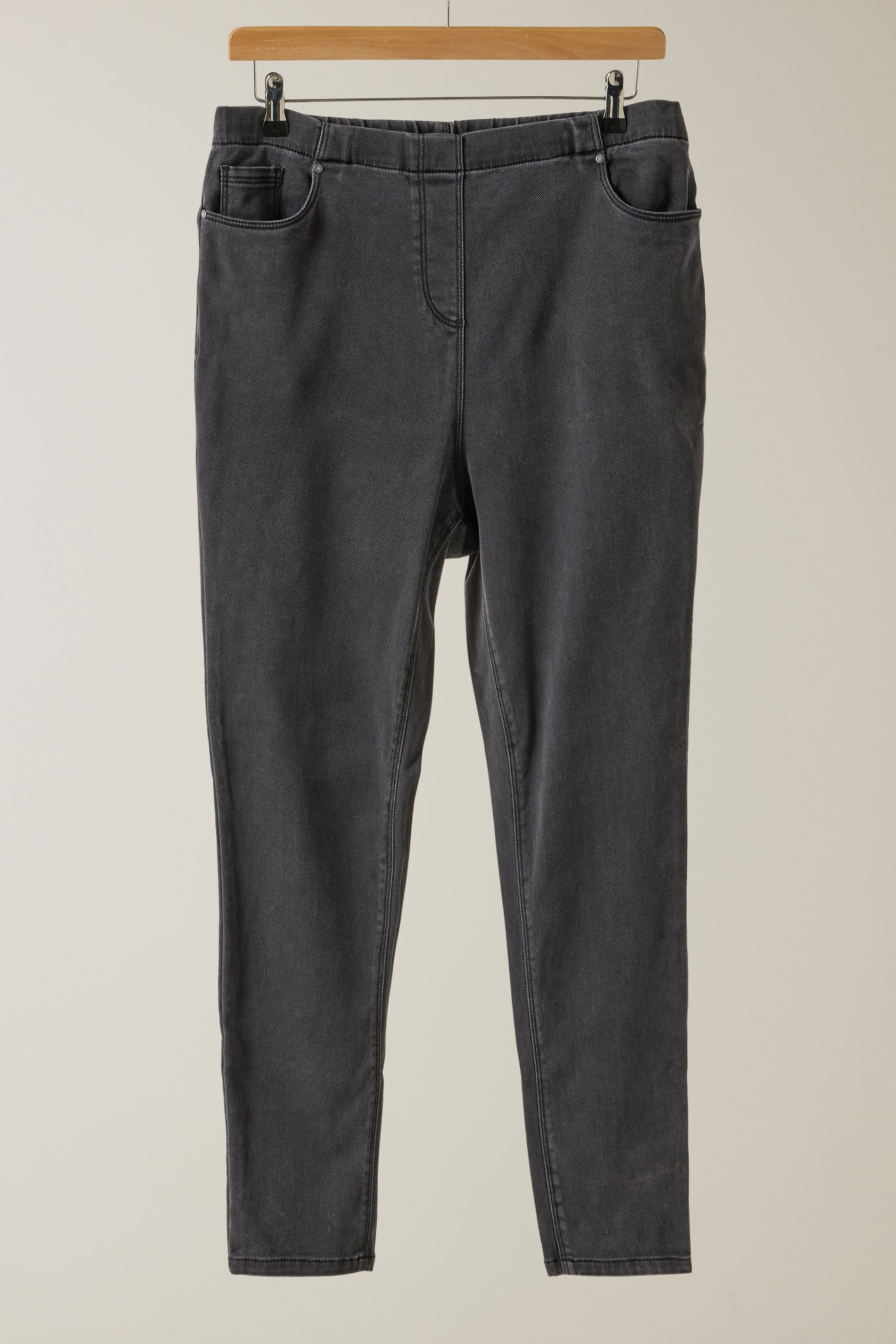 EVANS Plus Size Charcoal Grey Skinny Jeggings | Evans 5