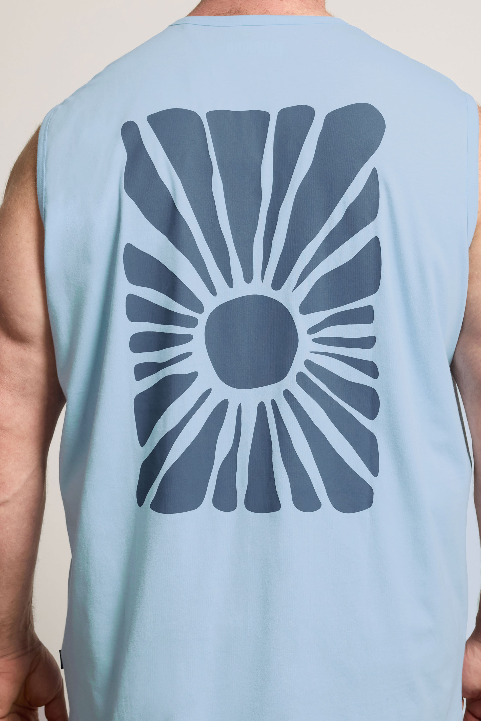 BadRhino Big & Tall Blue Extra Long Sun Tonal Muscle Vest | BadRhino 5