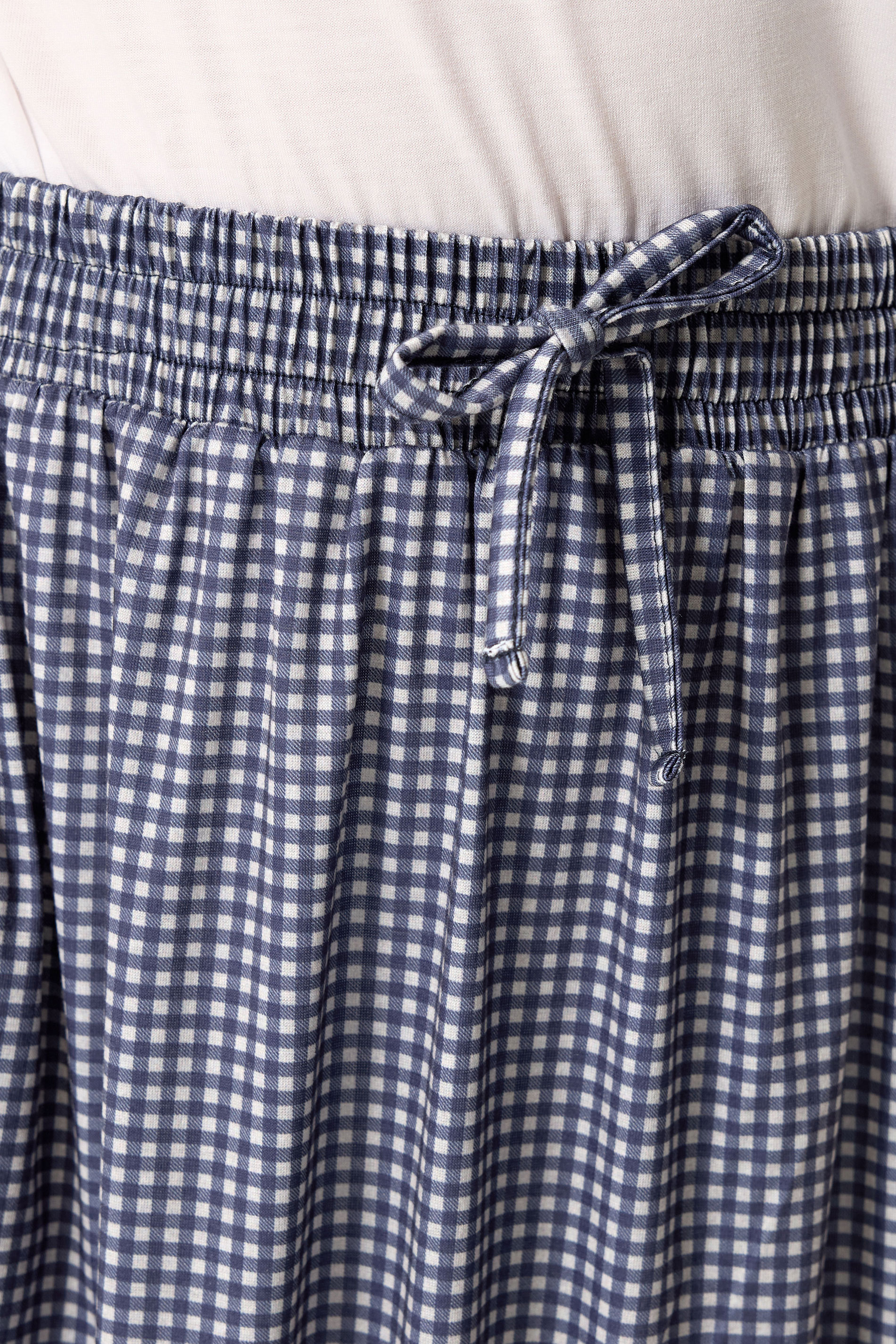LTS Tall Women's Navy Blue Gingham Shirred Maxi Skirt | Long Tall Sally 4