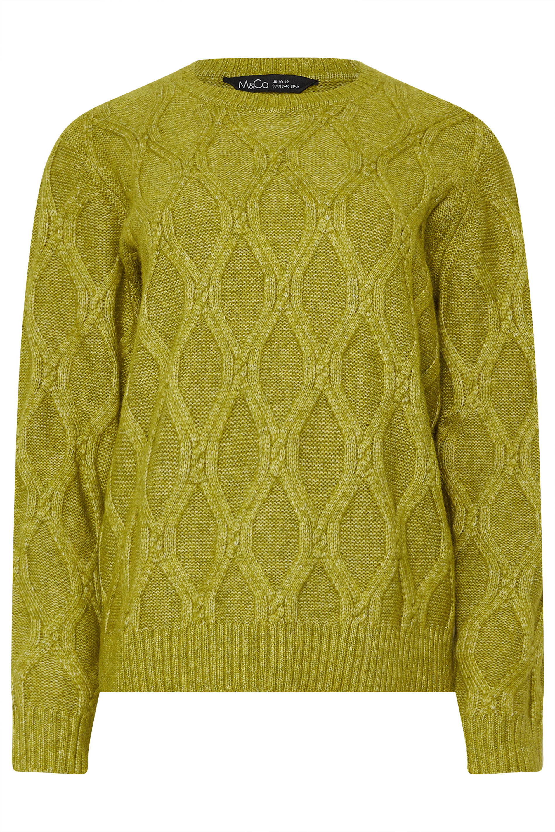 M&Co Fern Green Cable Knit Jumper | M&Co 6