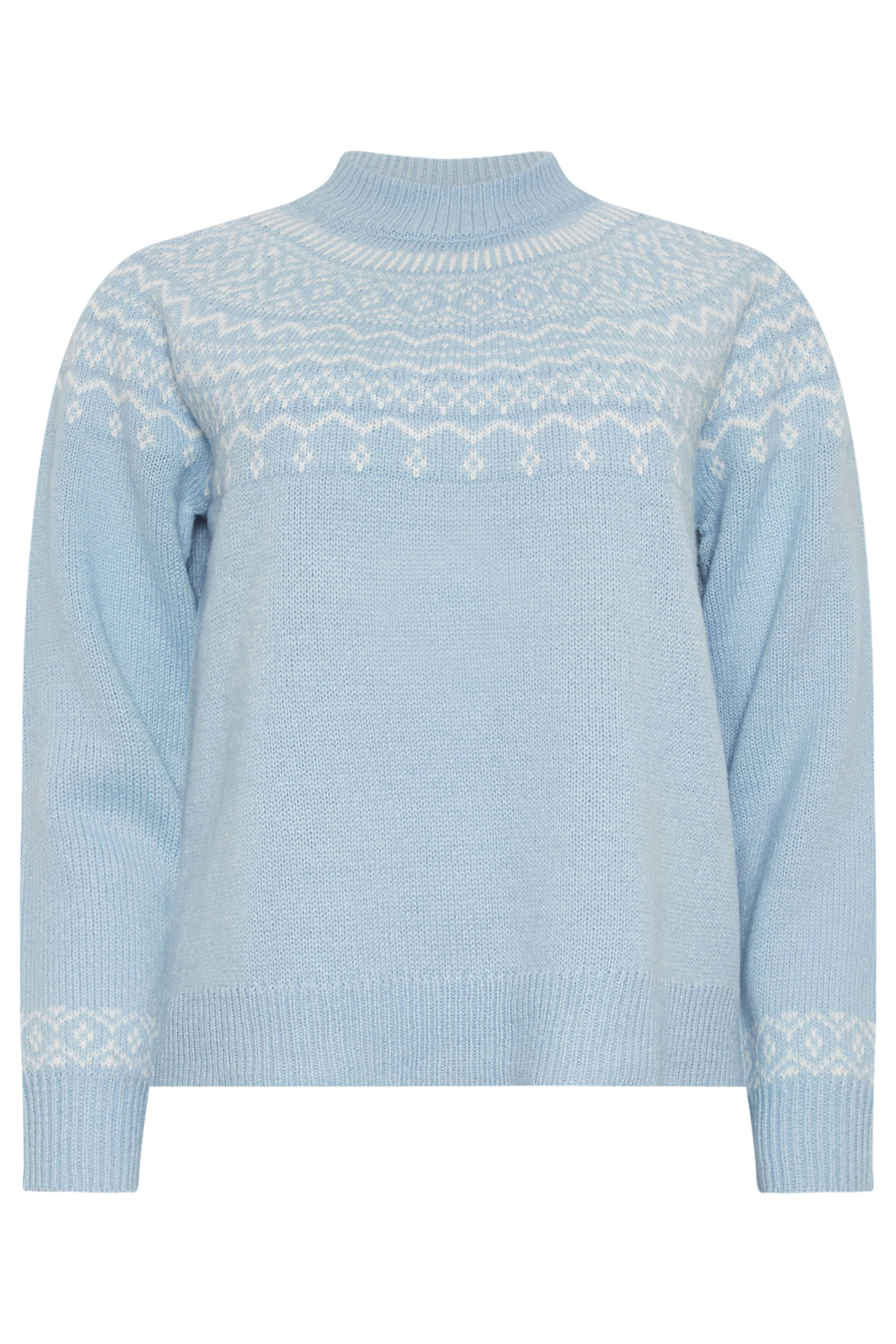 M&Co Light Blue Fairisle Knit Jumper | M&Co 6