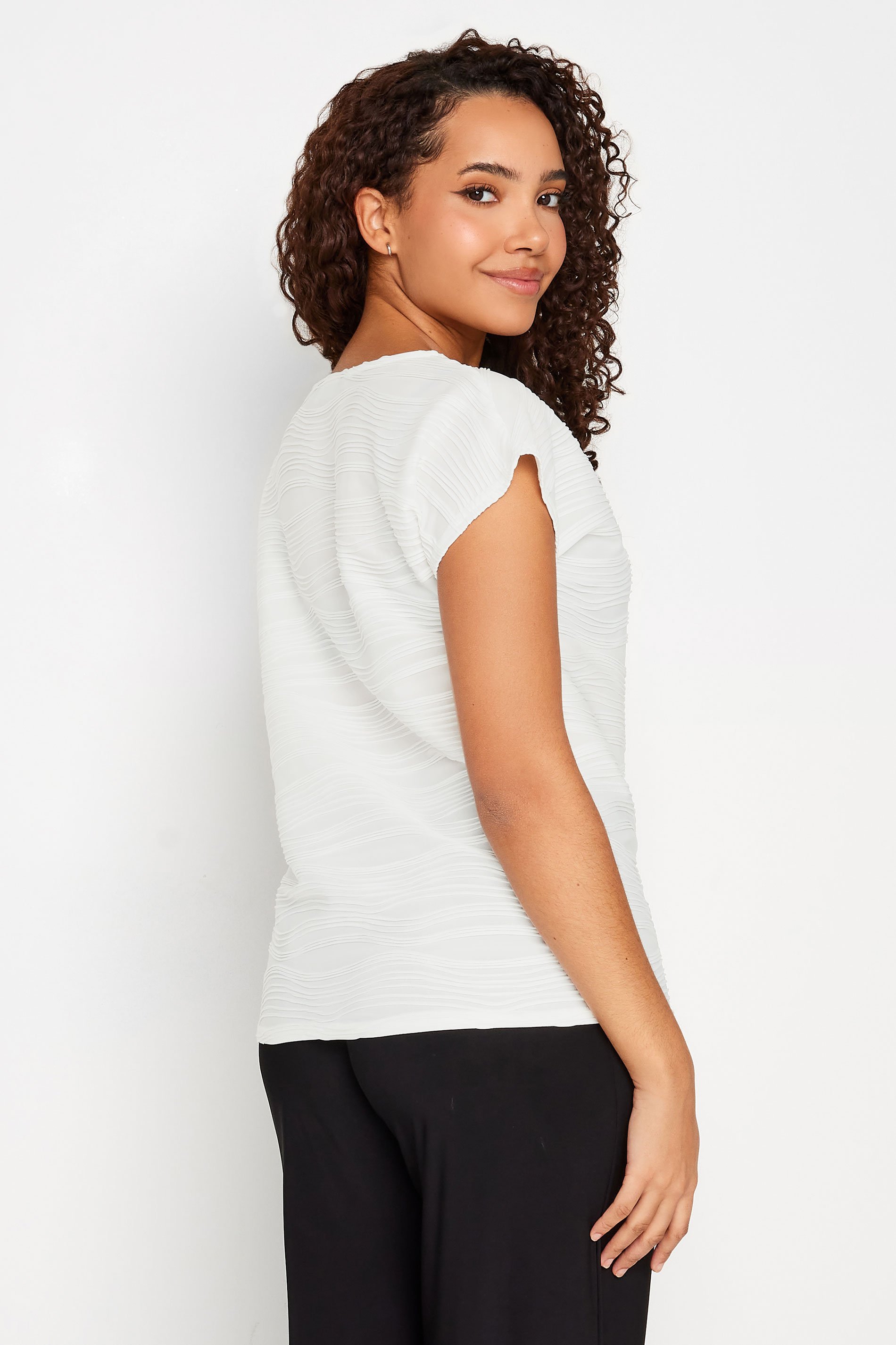 M&Co Ivory White Textured Top | M&Co 3
