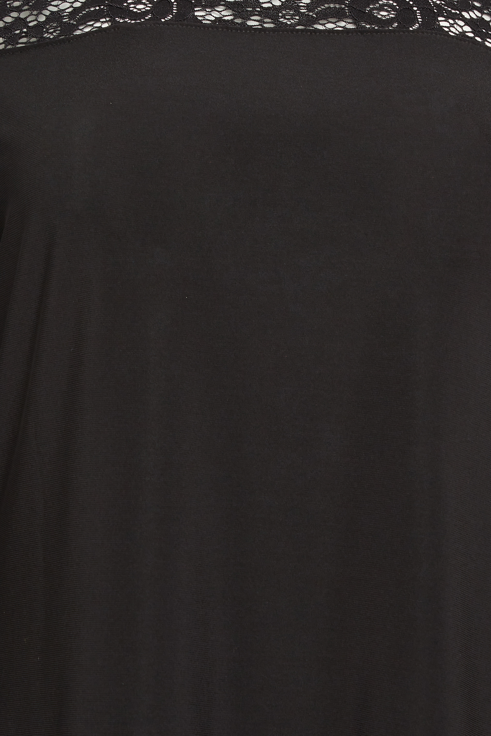 M&Co Black Petite Lace Sleeve Top | M&Co