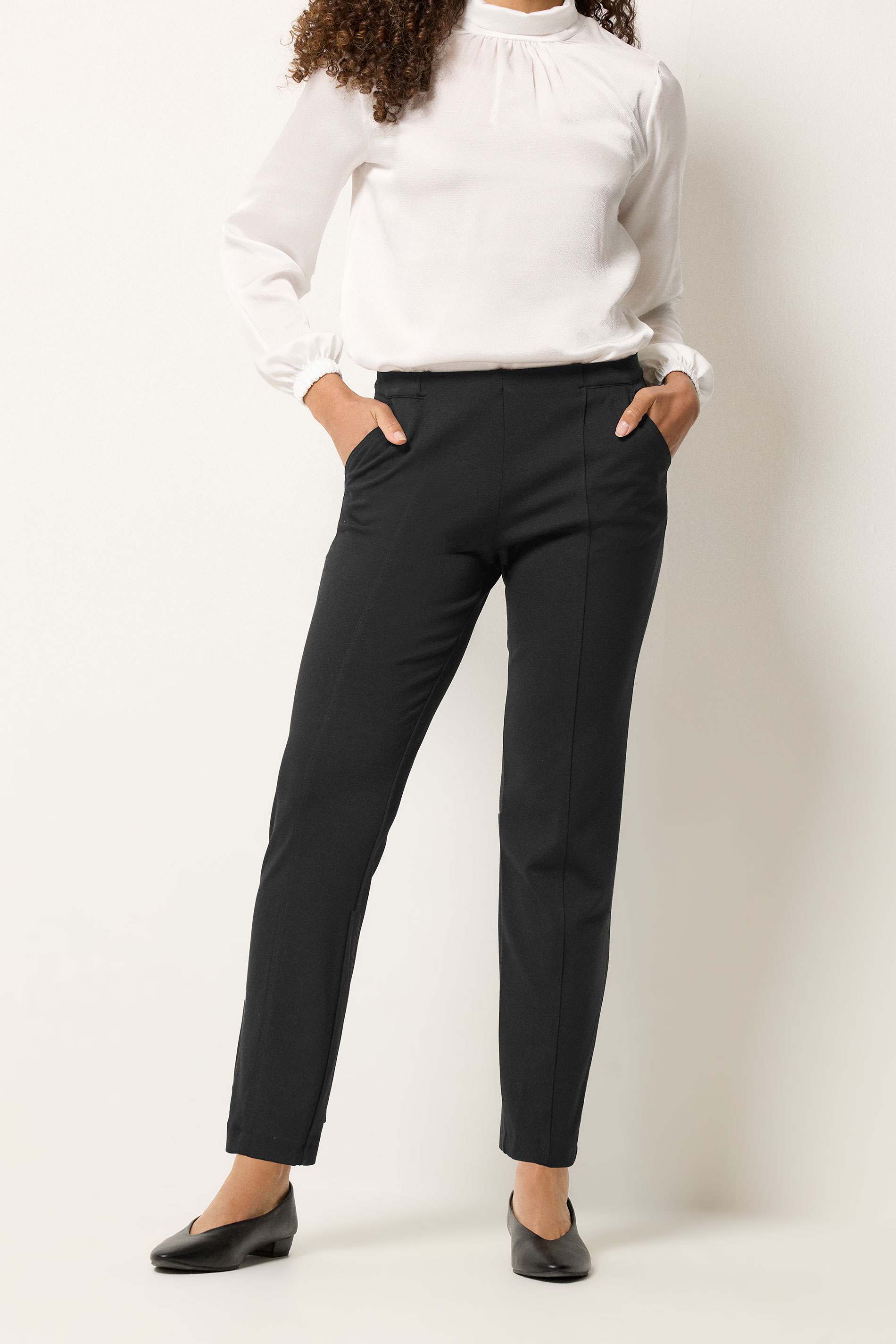 M&Co Black Ponte Seam Detail Trousers | M&Co 3