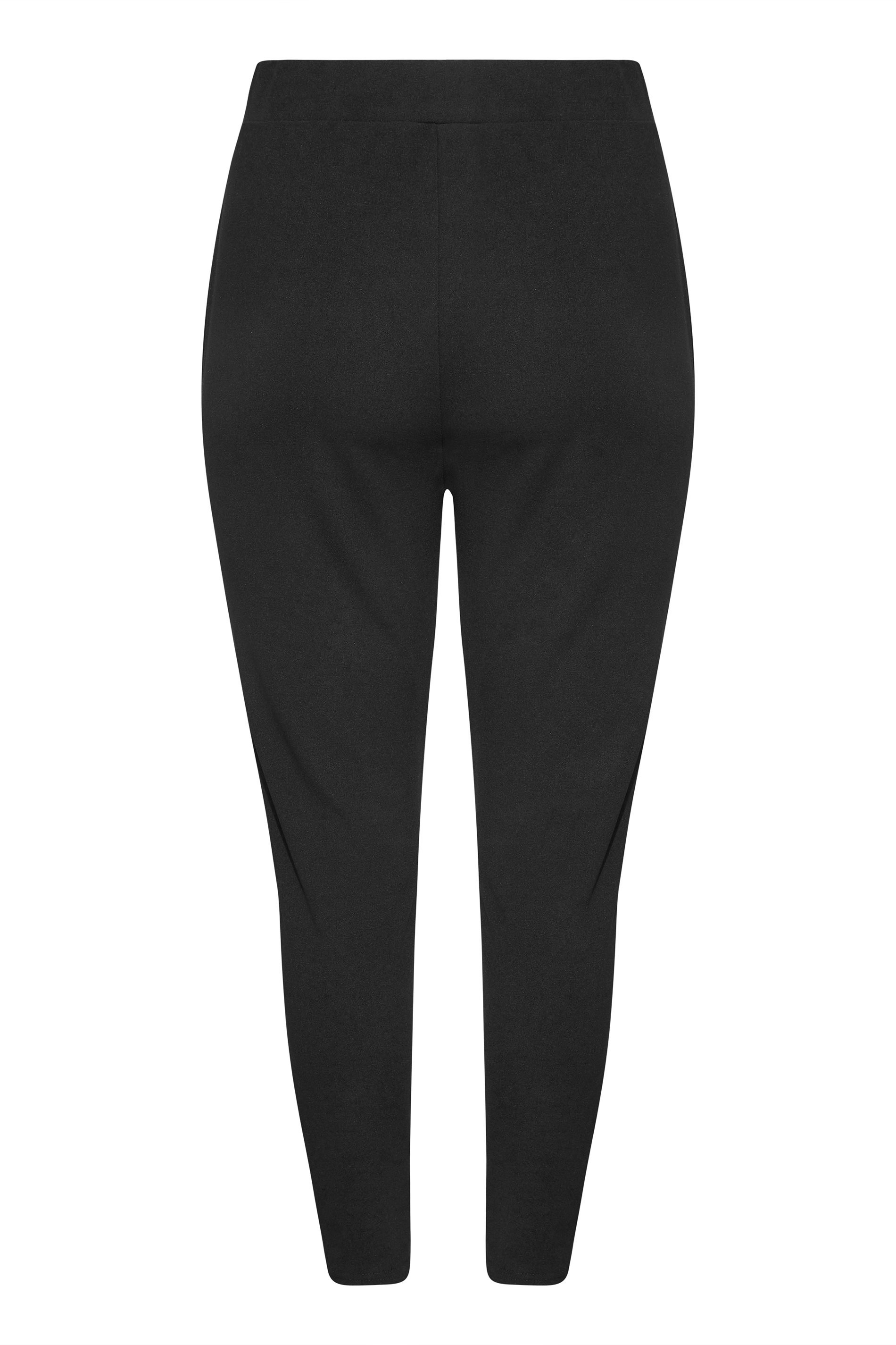 Plus Size Black Tapered Trousers | Yours Clothing 6