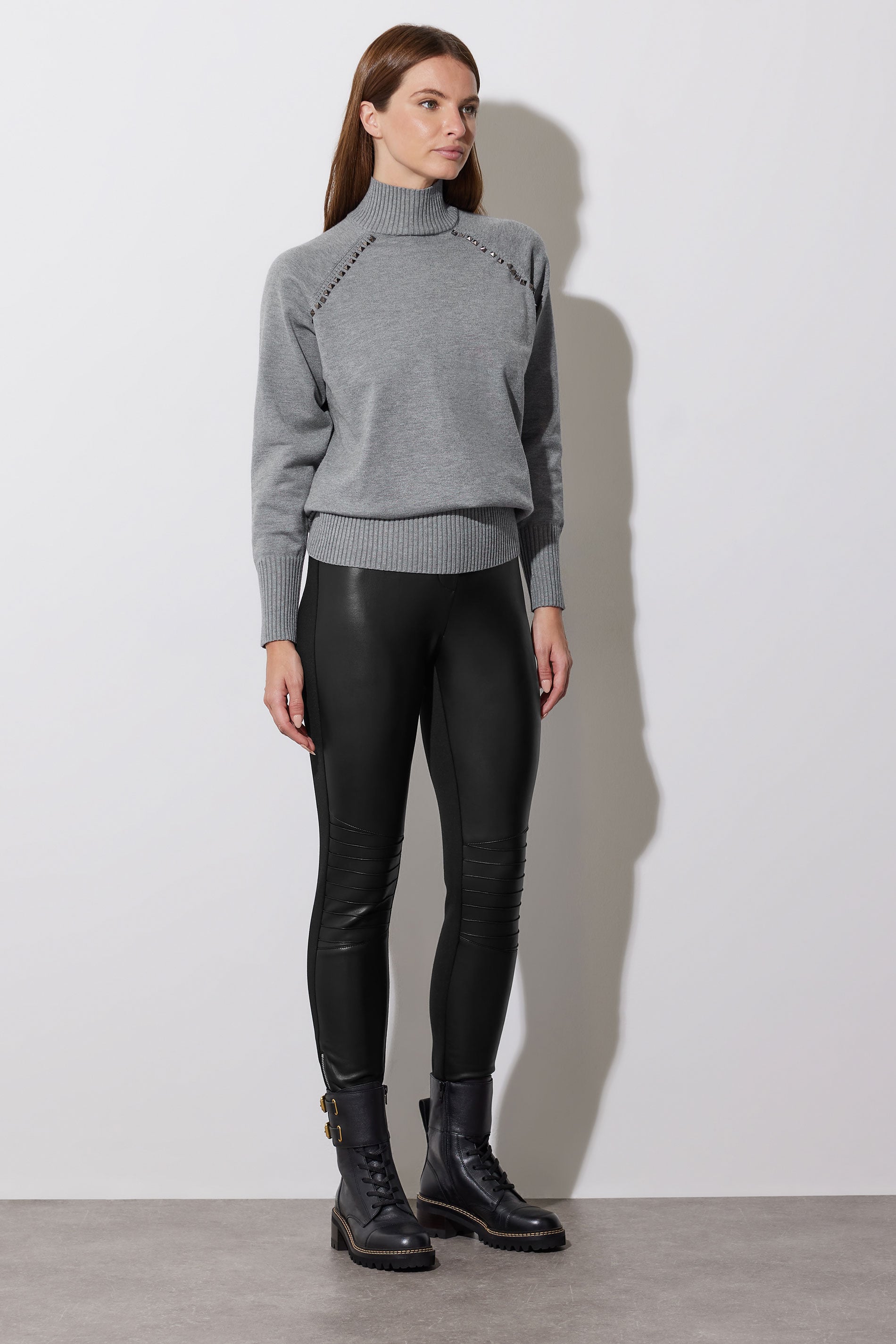 STAR Grey Stud Embellished Raglan Jumper | StarByJM 3