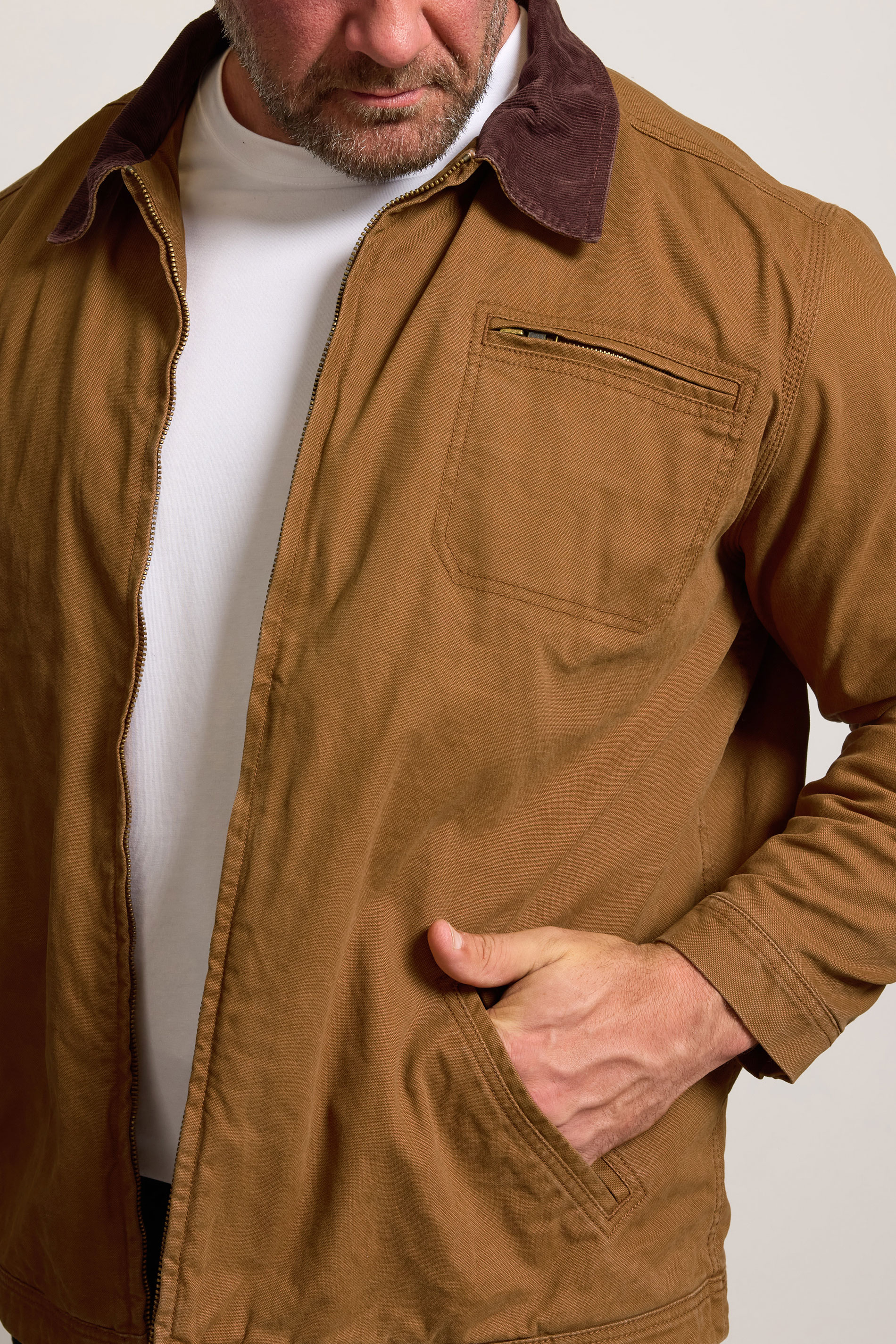 BadRhino Big & Tall Brown Canvas Worker Jacket | BadRhino 5