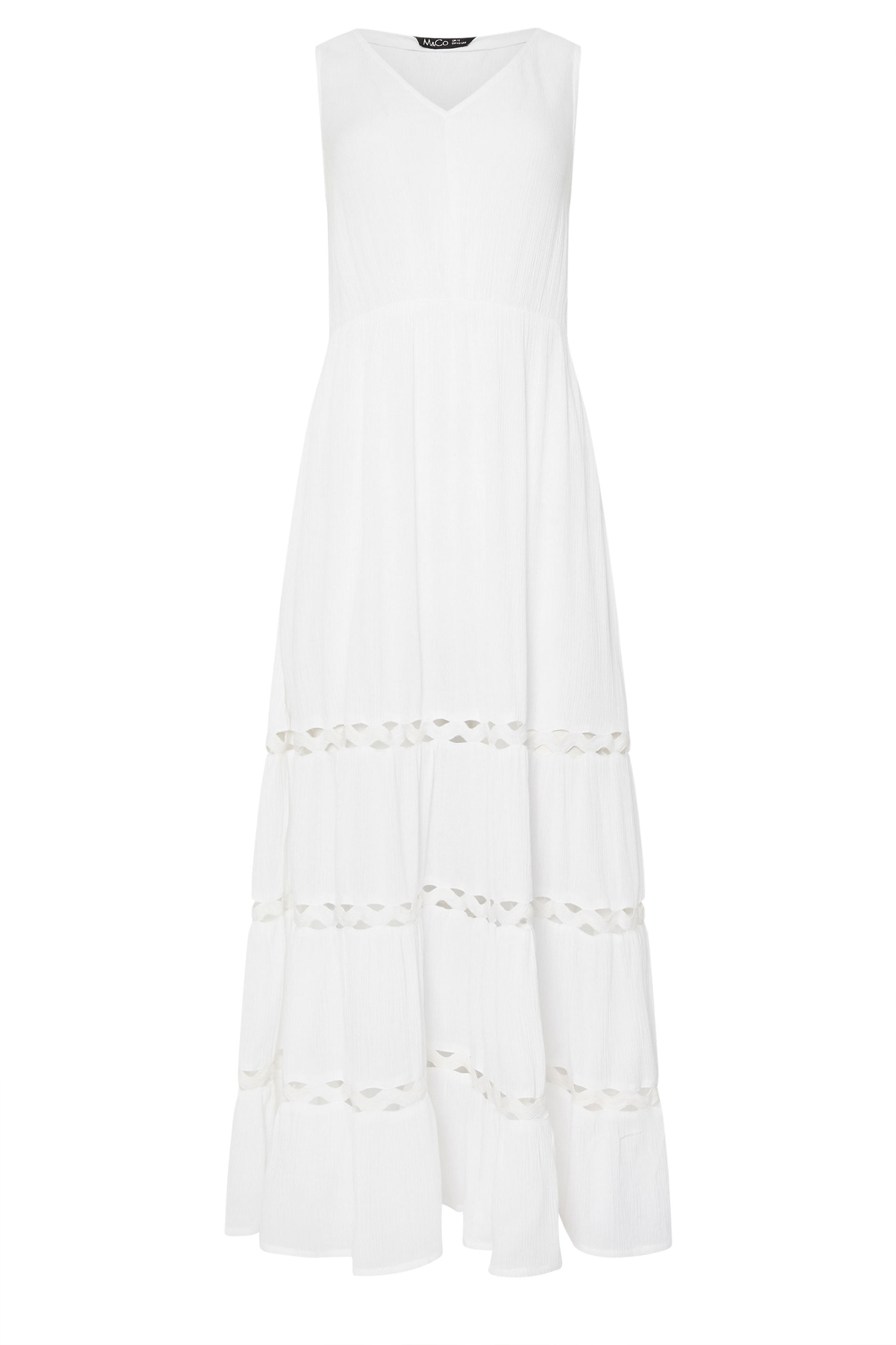 M&Co White Tiered Maxi Beach Dress | M&Co 6