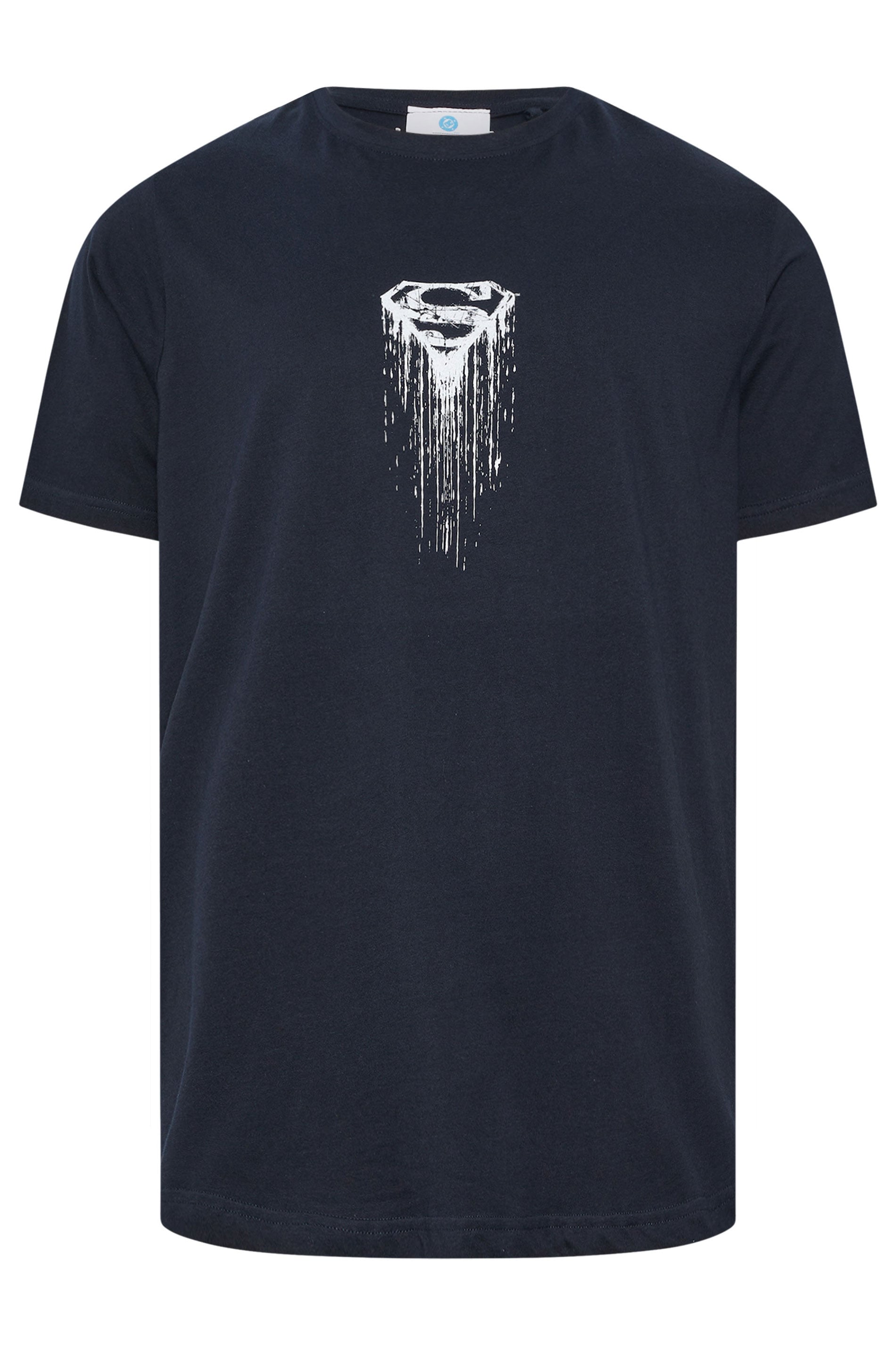 BadRhino Big & Tall Navy Blue Superman Graphic Print T-Shirt | BadRhino 5