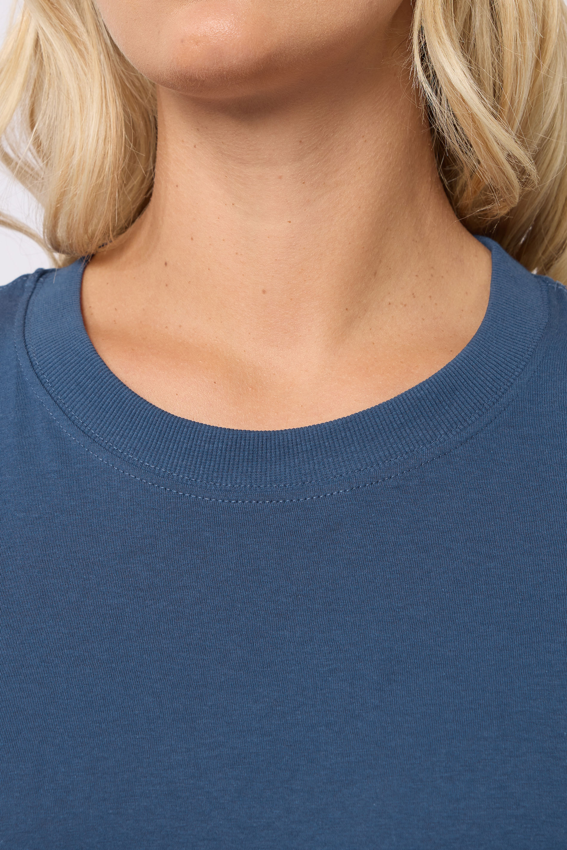 YOURS Plus Size Navy Blue Seam Detail Skater Top | Yours Clothing 4
