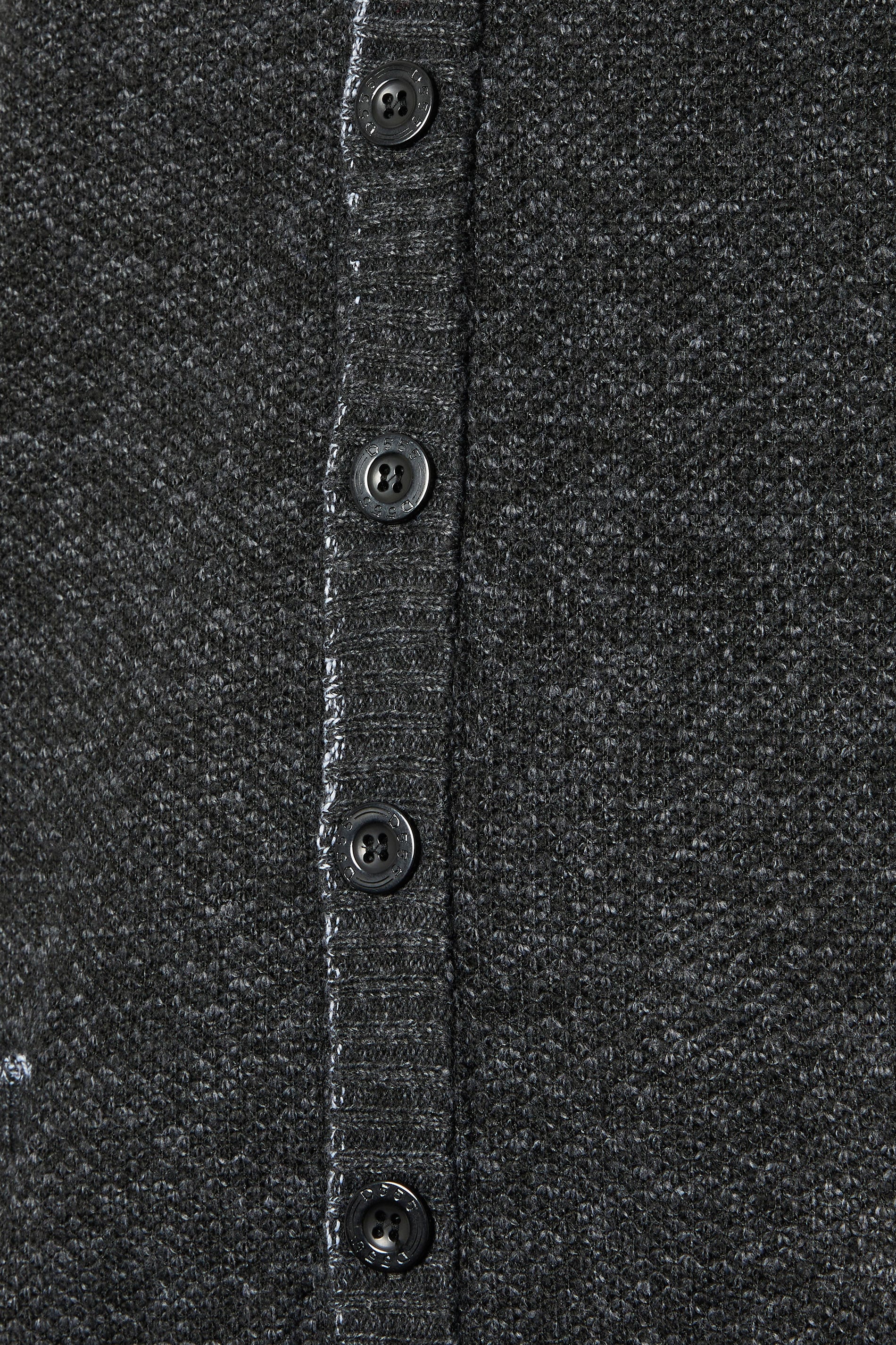 D555 Big & Tall Charcoal Grey Marl Knitted Cardigan | BadRhino 5